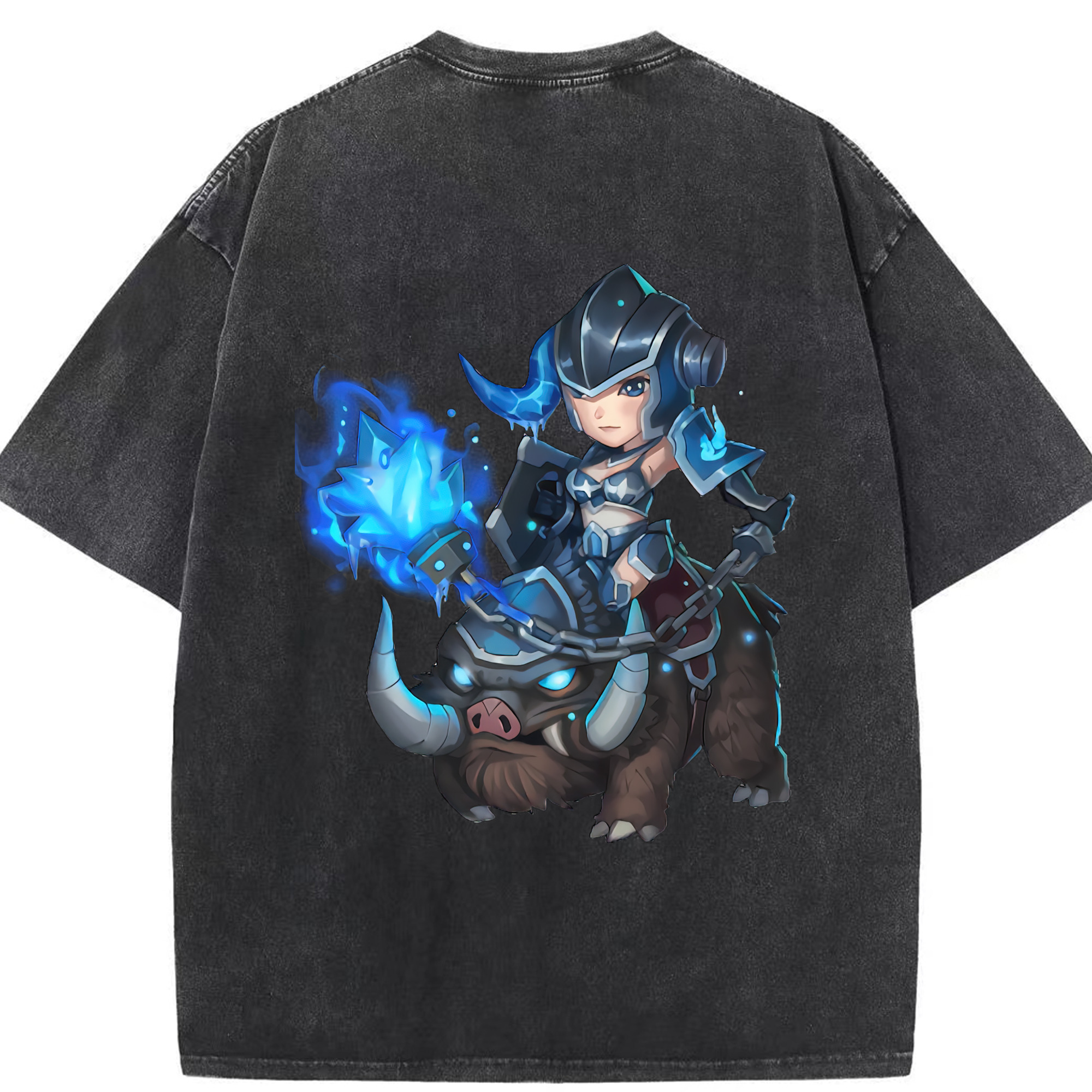 リーグ・オブ・レジェンド League of Legends LOL 綿100% ヴィンテージ風 半袖Tシャツ（背面プリント）