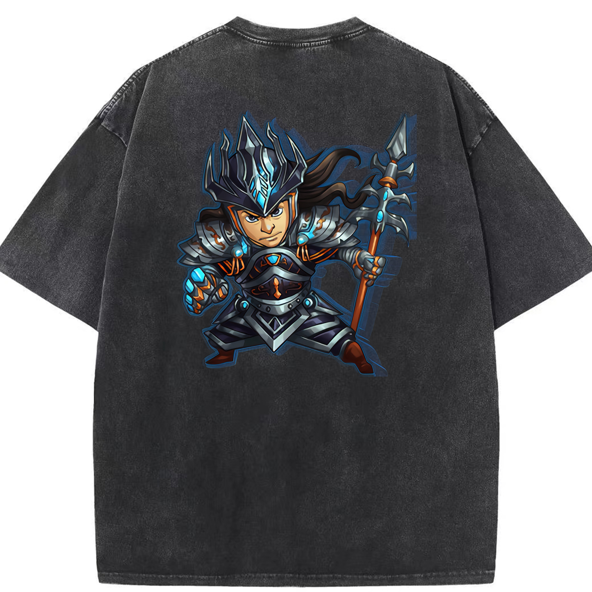 （画像用） リーグ・オブ・レジェンド League of Legends LOL 綿100% ヴィンテージ風 半袖Tシャツ（背面プリント）
