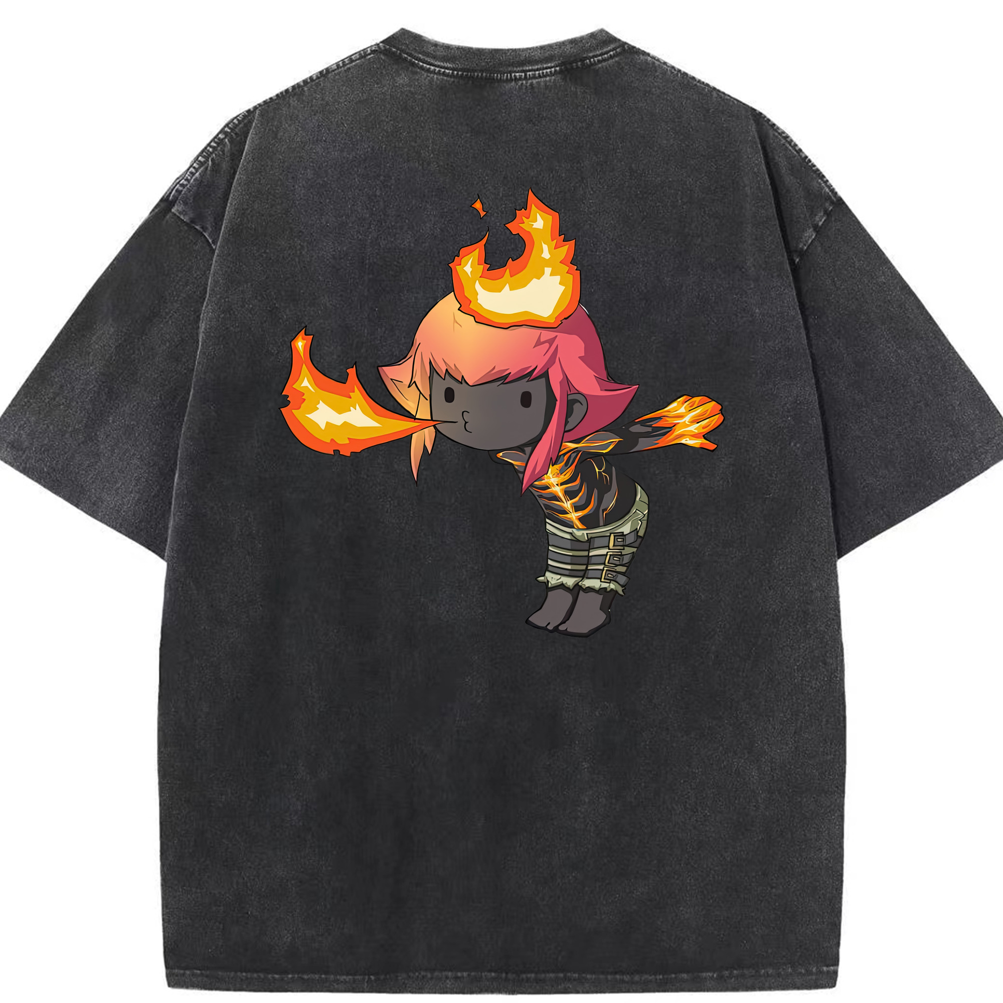 リーグ・オブ・レジェンド League of Legends LOL 綿100% ヴィンテージ風 半袖Tシャツ（背面プリント）