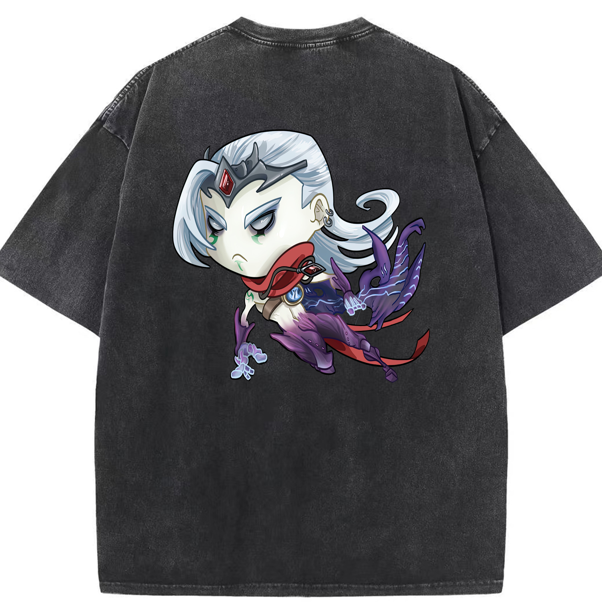 リーグ・オブ・レジェンド League of Legends LOL 綿100% ヴィンテージ風 半袖Tシャツ（背面プリント）