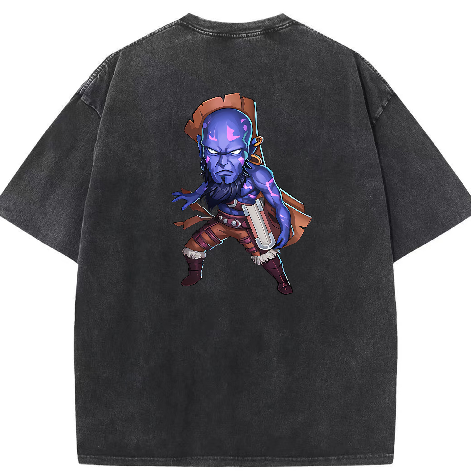 リーグ・オブ・レジェンド League of Legends LOL 綿100% ヴィンテージ風 半袖Tシャツ（背面プリント）