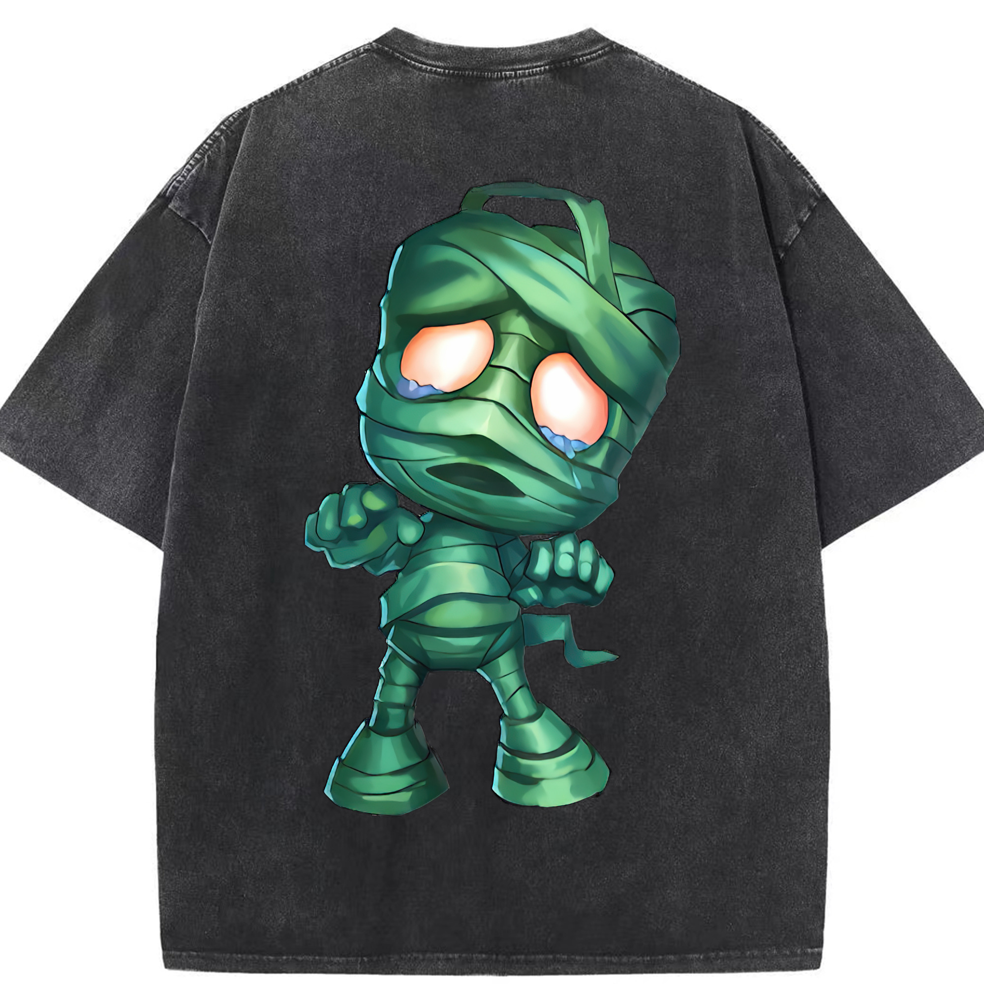 リーグ・オブ・レジェンド League of Legends LOL 綿100% ヴィンテージ風 半袖Tシャツ（背面プリント）