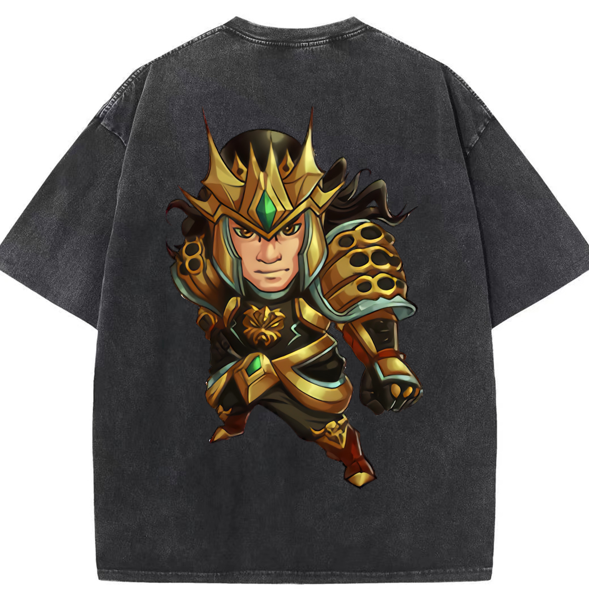 リーグ・オブ・レジェンド League of Legends LOL 綿100% ヴィンテージ風 半袖Tシャツ（背面プリント）