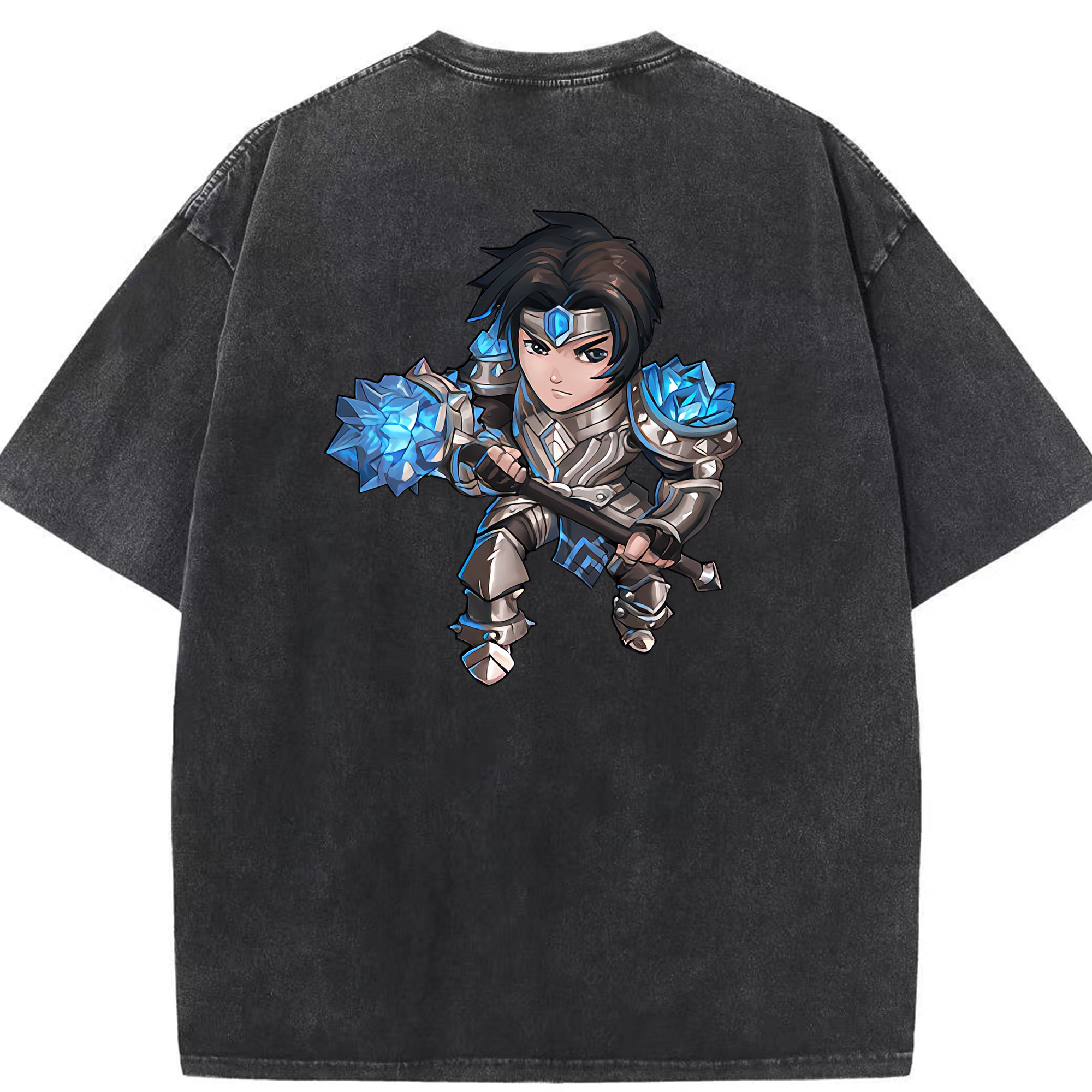 リーグ・オブ・レジェンド League of Legends LOL 綿100% ヴィンテージ風 半袖Tシャツ（背面プリント）