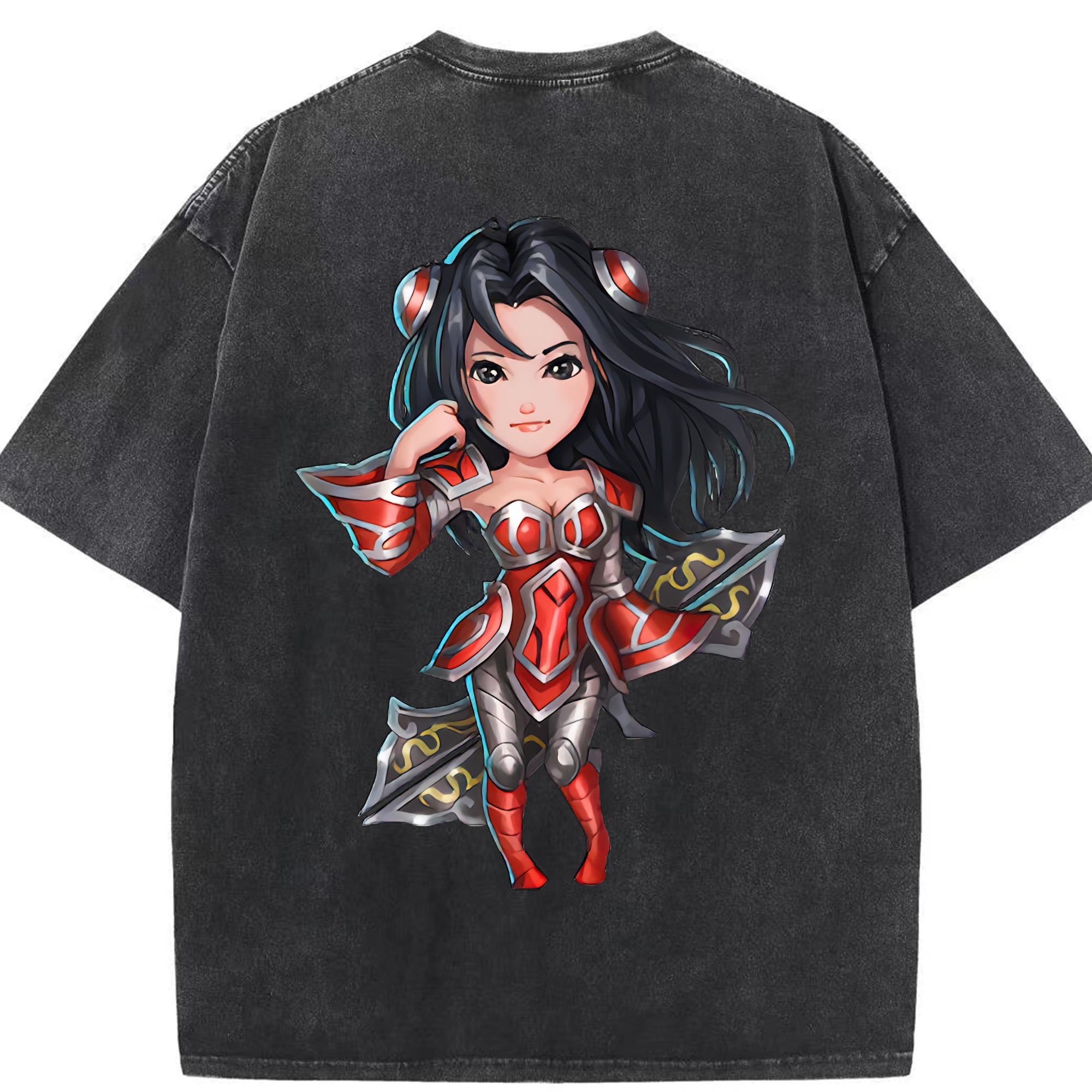 リーグ・オブ・レジェンド League of Legends LOL 綿100% ヴィンテージ風 半袖Tシャツ（背面プリント）