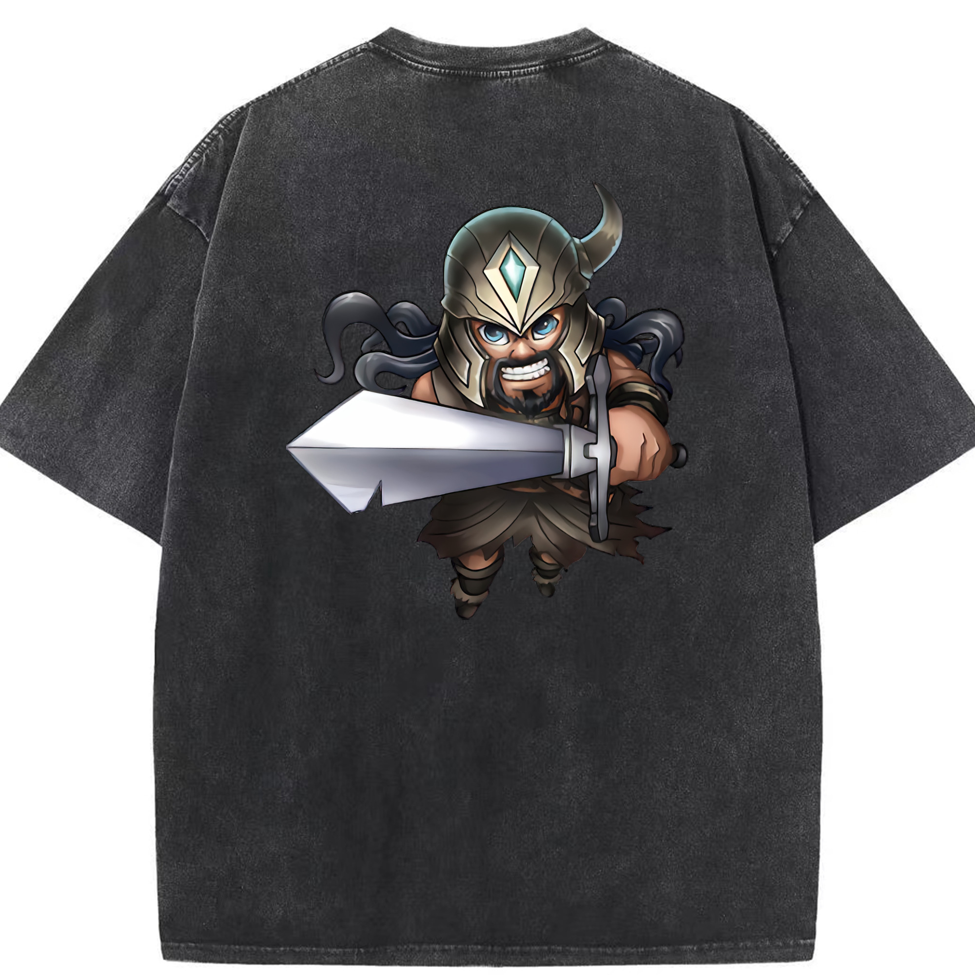 リーグ・オブ・レジェンド League of Legends LOL 綿100% ヴィンテージ風 半袖Tシャツ（背面プリント）