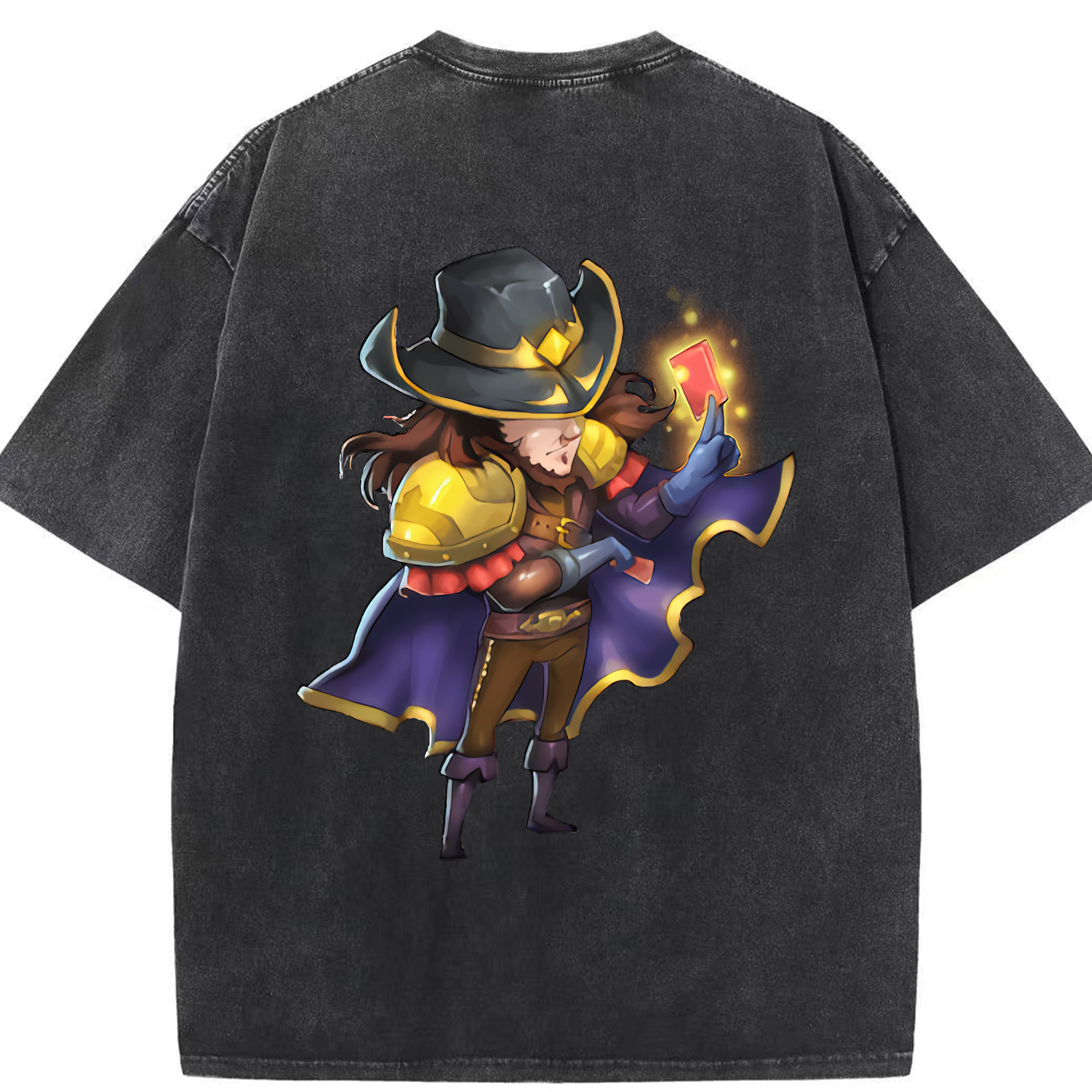 リーグ・オブ・レジェンド League of Legends LOL 綿100% ヴィンテージ風 半袖Tシャツ（背面プリント）