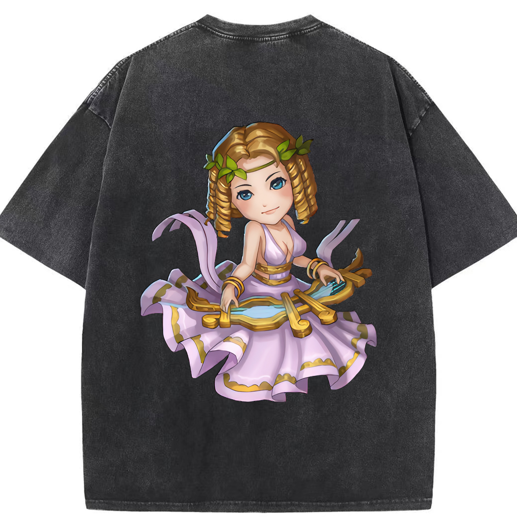 リーグ・オブ・レジェンド League of Legends LOL 綿100% ヴィンテージ風 半袖Tシャツ（背面プリント）