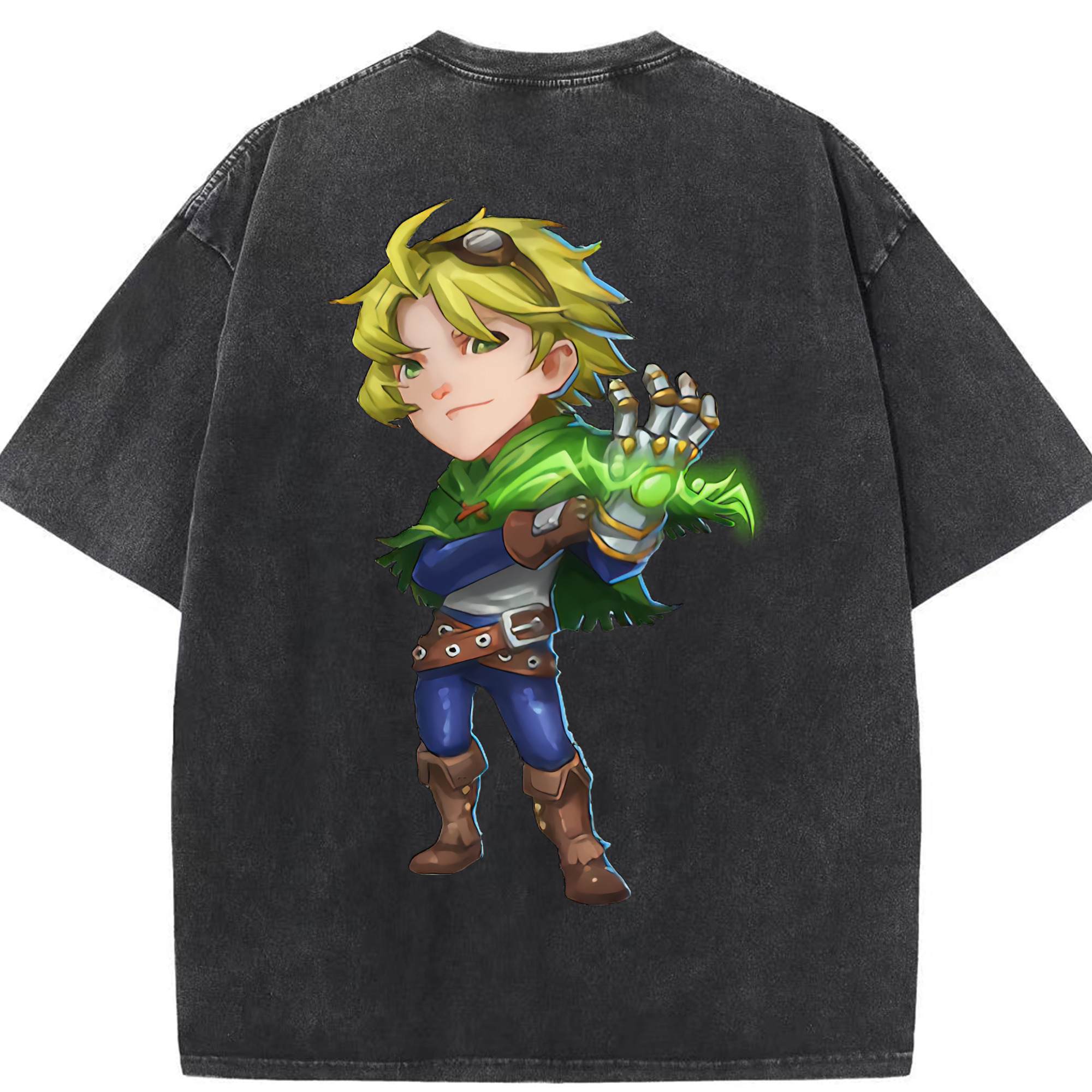 リーグ・オブ・レジェンド League of Legends LOL 綿100% ヴィンテージ風 半袖Tシャツ（背面プリント）