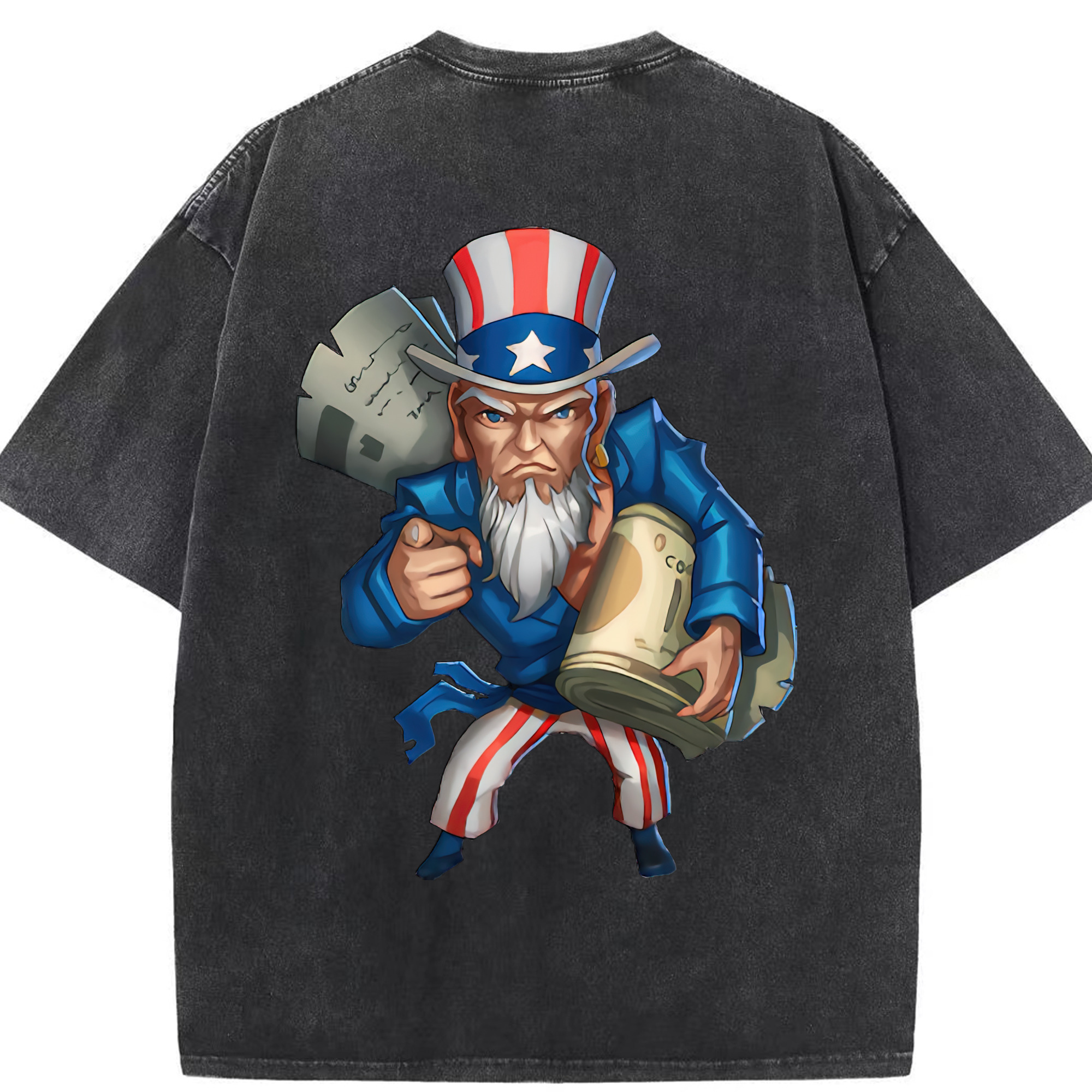 リーグ・オブ・レジェンド League of Legends LOL 綿100% ヴィンテージ風 半袖Tシャツ（背面プリント）
