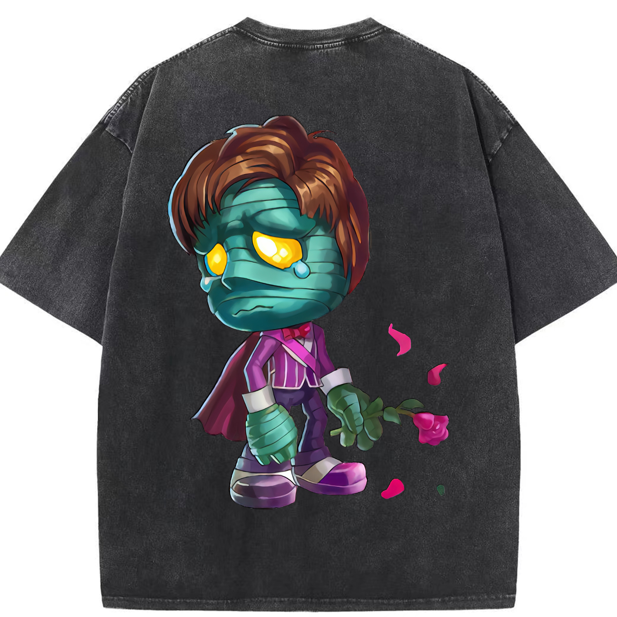 リーグ・オブ・レジェンド League of Legends LOL 綿100% ヴィンテージ風 半袖Tシャツ（背面プリント）