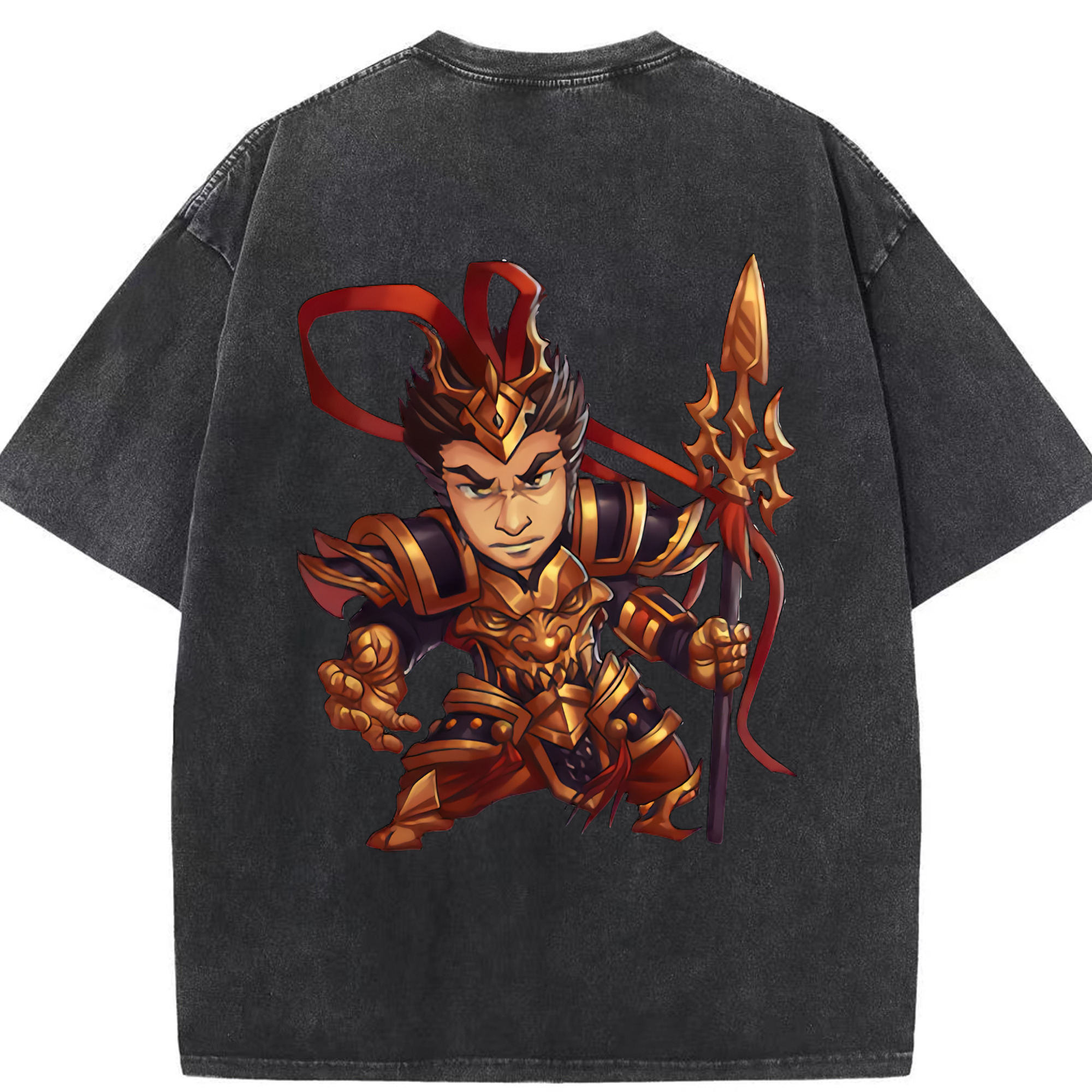 リーグ・オブ・レジェンド League of Legends LOL 綿100% ヴィンテージ風 半袖Tシャツ（背面プリント）