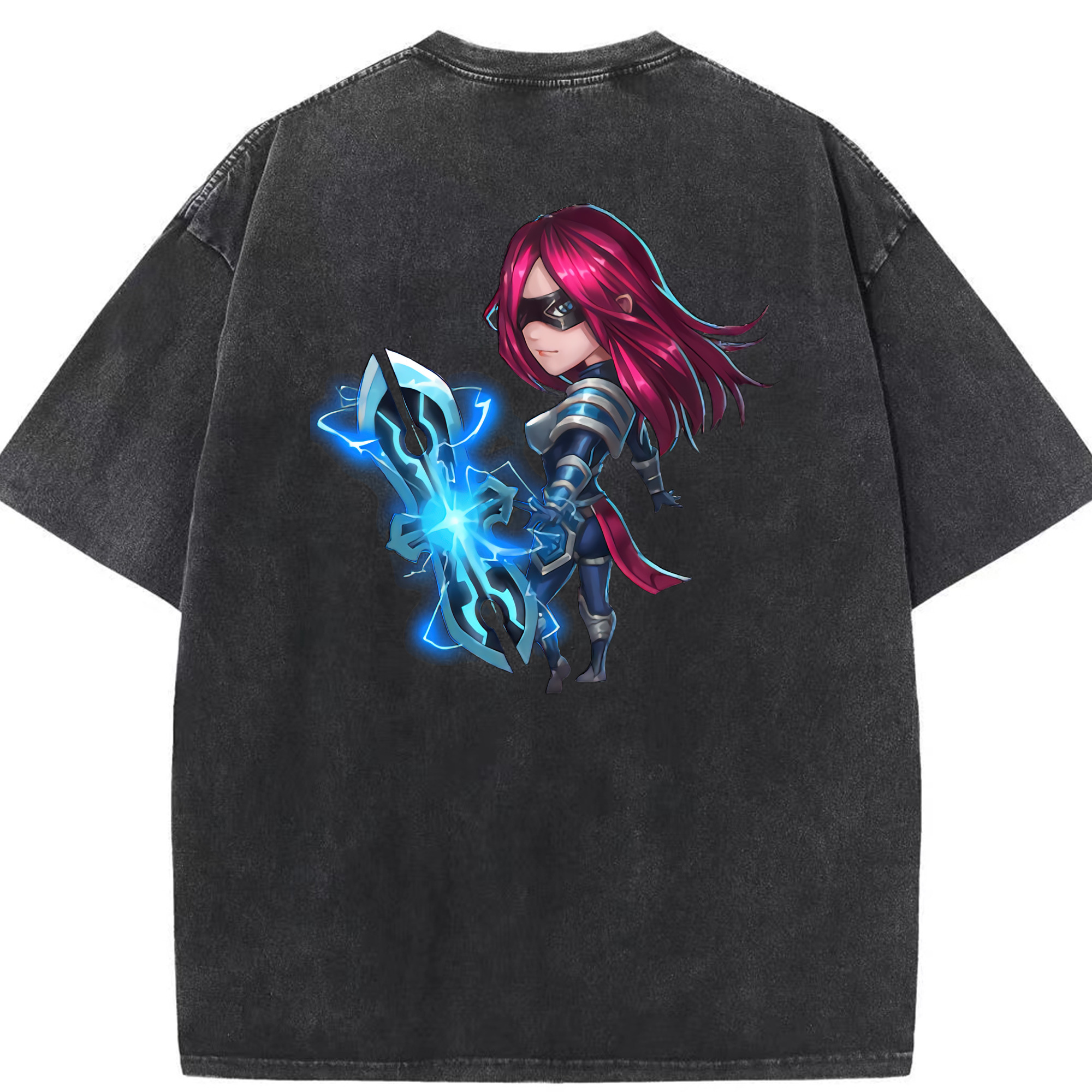 リーグ・オブ・レジェンド League of Legends LOL 綿100% ヴィンテージ風 半袖Tシャツ（背面プリント）