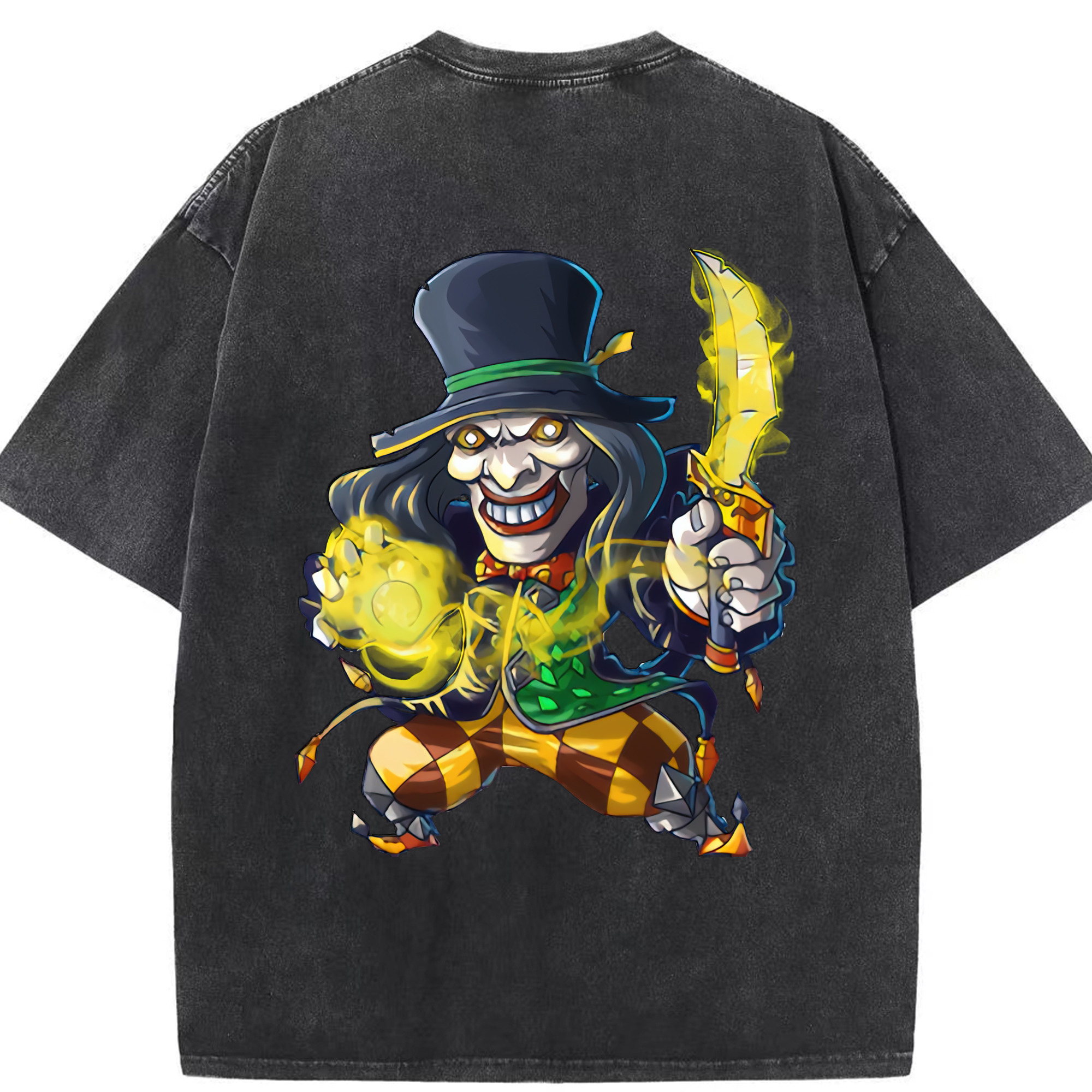 リーグ・オブ・レジェンド League of Legends LOL 綿100% ヴィンテージ風 半袖Tシャツ（背面プリント）