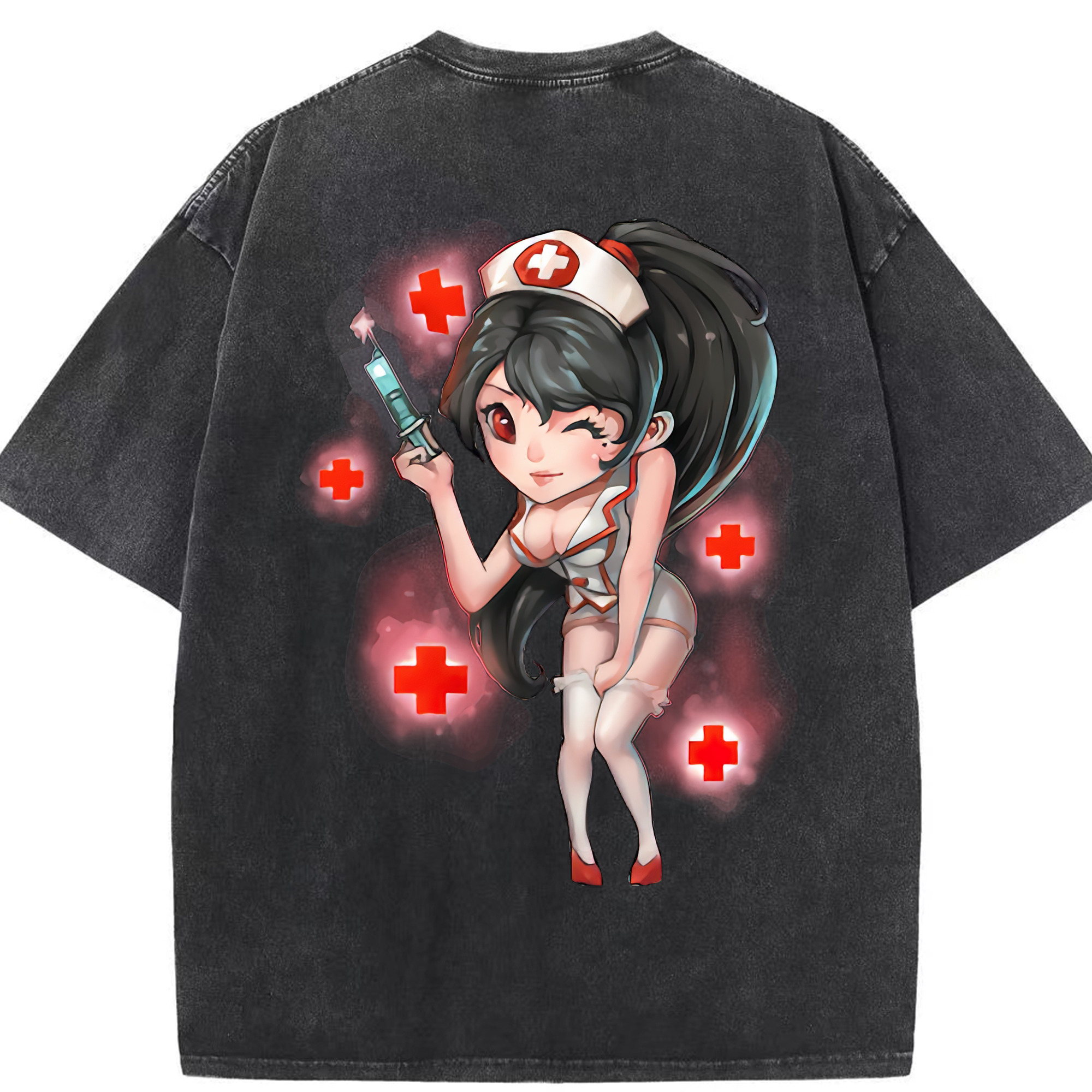 リーグ・オブ・レジェンド League of Legends LOL 綿100% ヴィンテージ風 半袖Tシャツ（背面プリント）