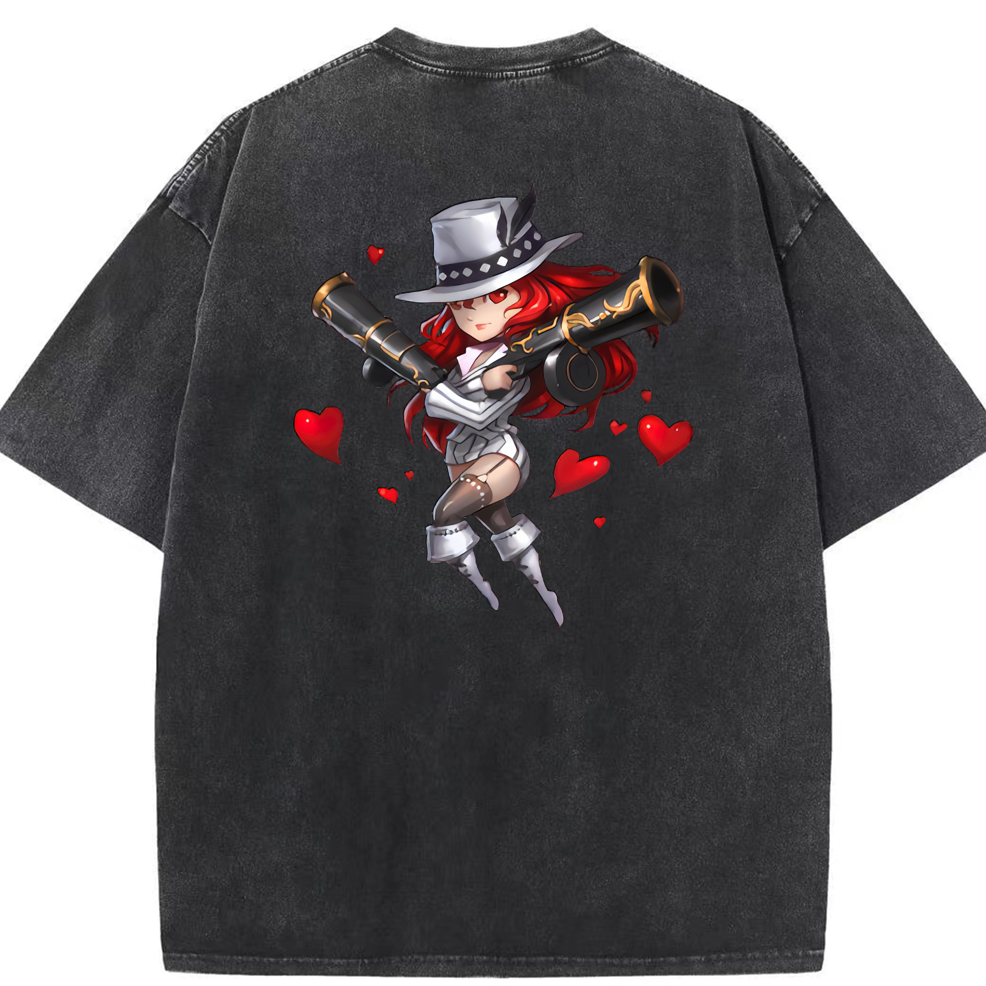 リーグ・オブ・レジェンド League of Legends LOL 綿100% ヴィンテージ風 半袖Tシャツ（背面プリント）