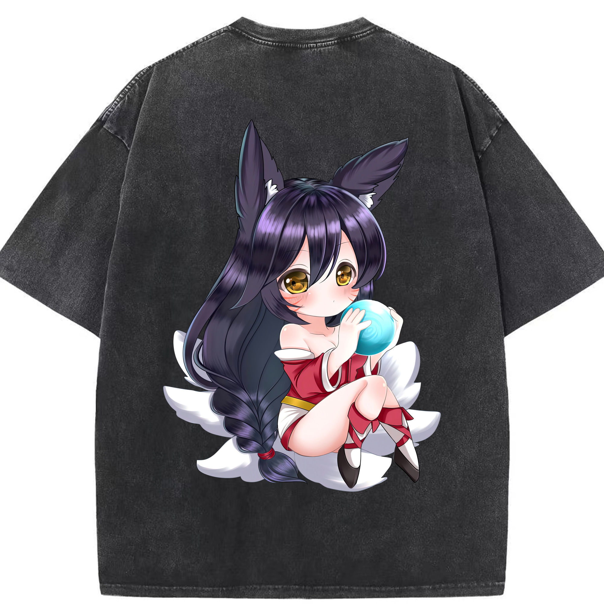 リーグ・オブ・レジェンド League of Legends LOL 綿100% ヴィンテージ風 半袖Tシャツ（背面プリント）