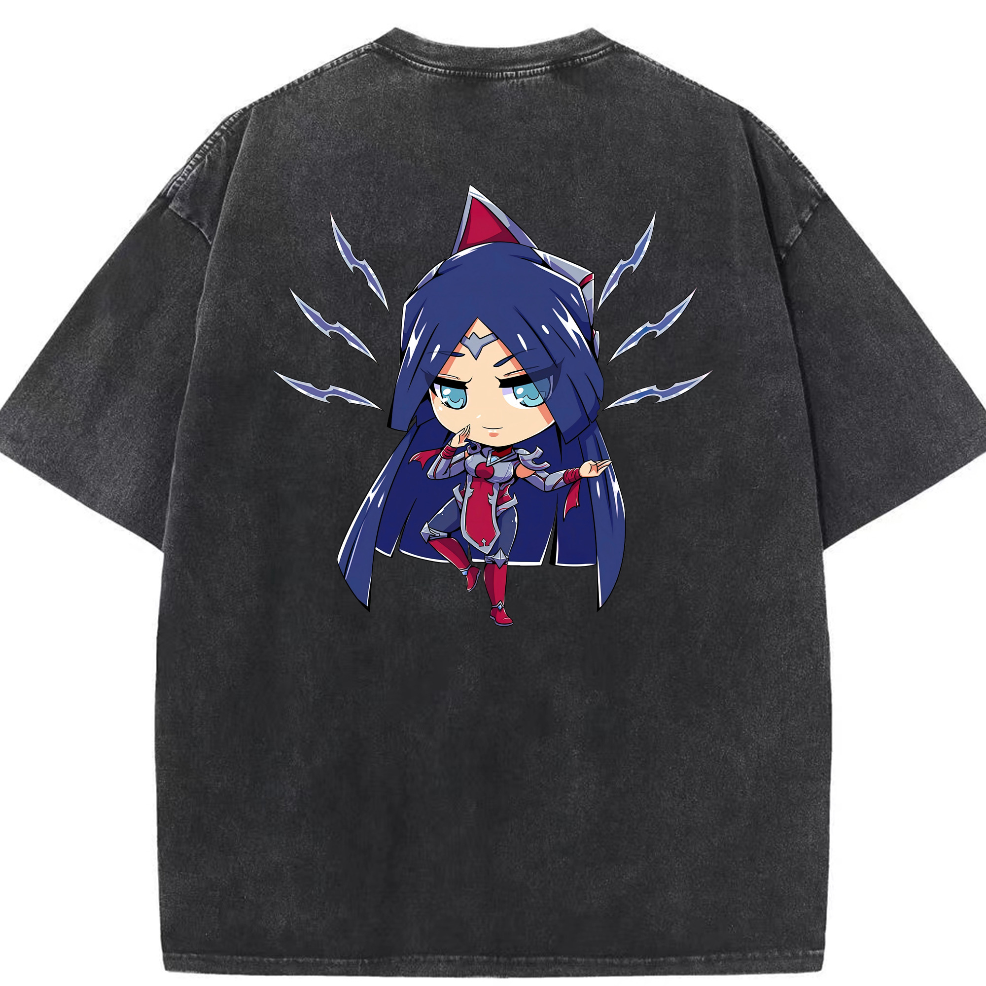 リーグ・オブ・レジェンド League of Legends LOL 綿100% ヴィンテージ風 半袖Tシャツ（背面プリント）