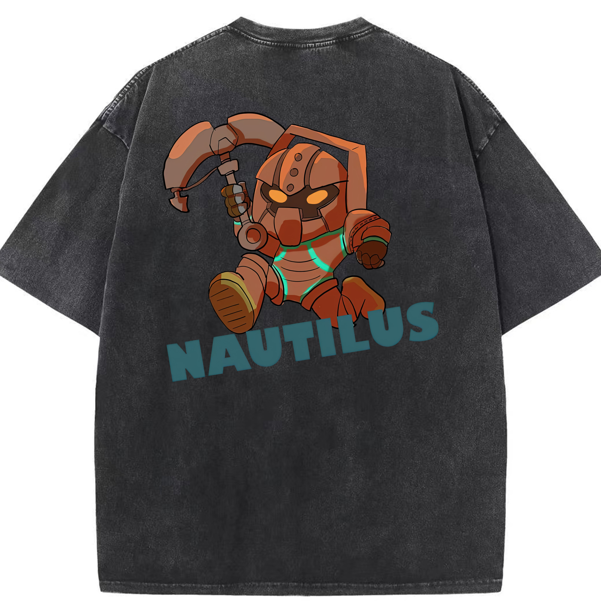 リーグ・オブ・レジェンド League of Legends LOL 綿100% ヴィンテージ風 半袖Tシャツ（背面プリント）