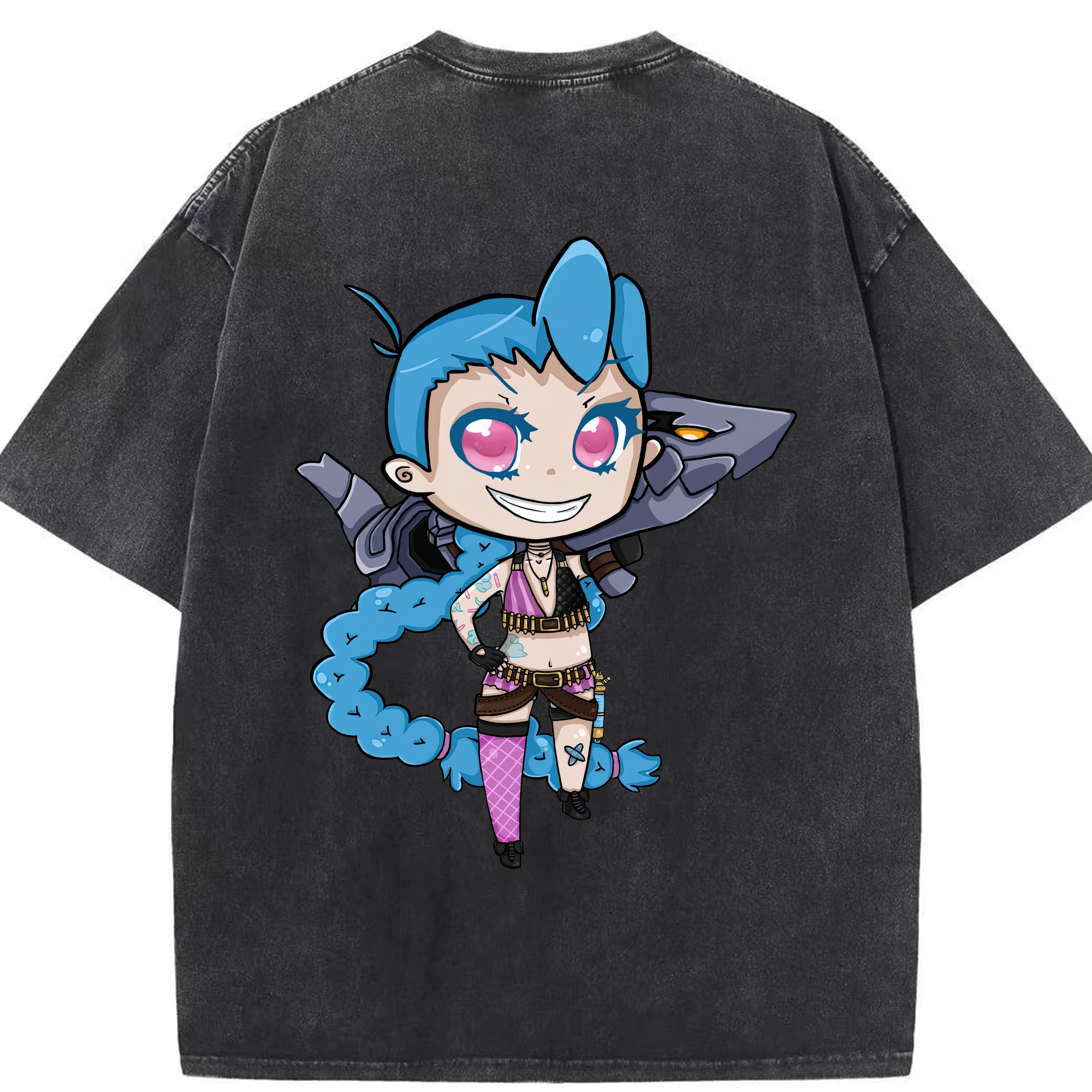 リーグ・オブ・レジェンド League of Legends LOL 綿100% ヴィンテージ風 半袖Tシャツ（背面プリント）