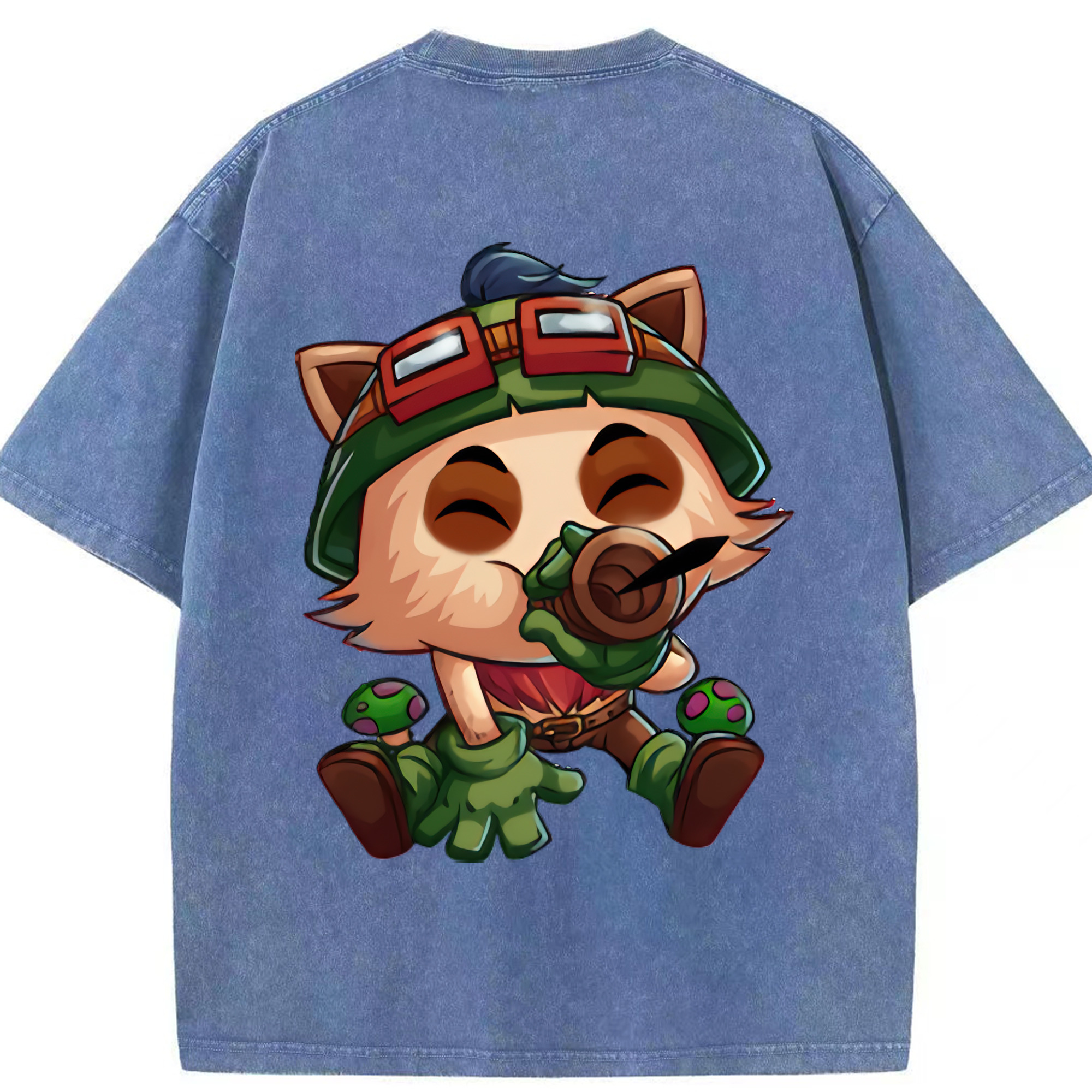 リーグ・オブ・レジェンド League of Legends LOL 綿100% ヴィンテージ風 半袖Tシャツ（背面プリント）