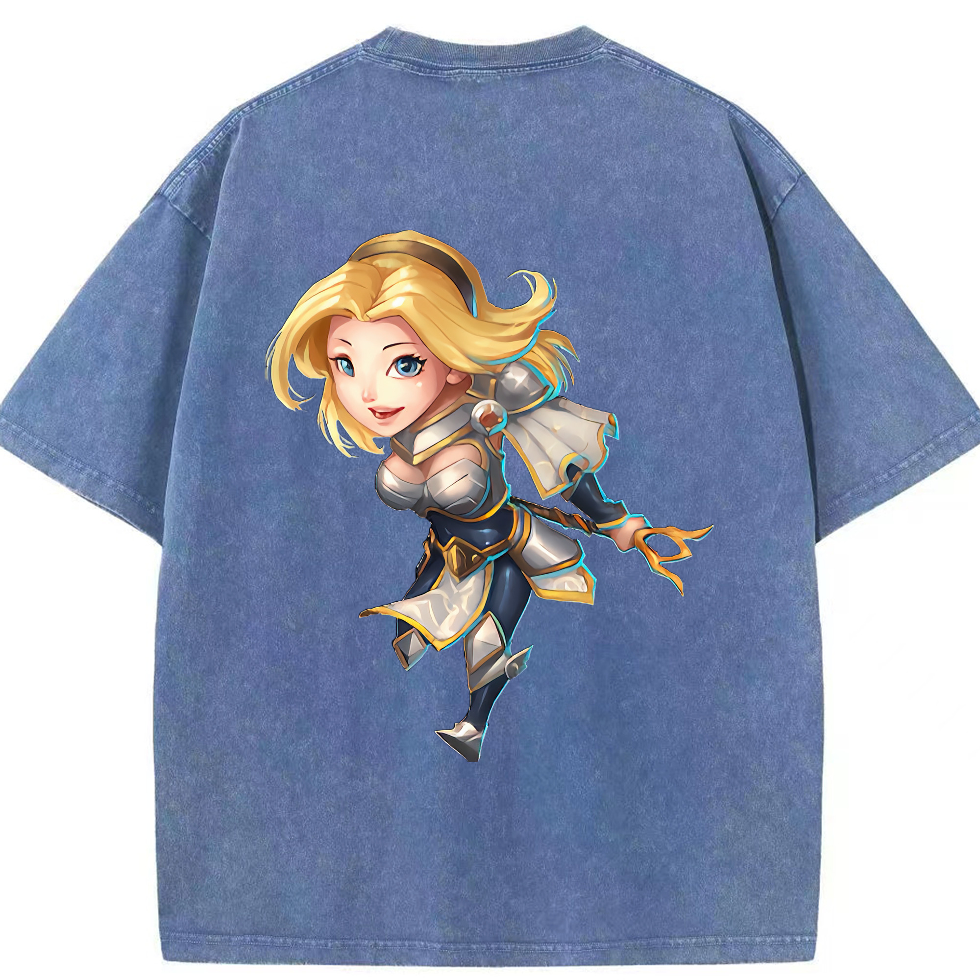 リーグ・オブ・レジェンド League of Legends LOL 綿100% ヴィンテージ風 半袖Tシャツ（背面プリント）