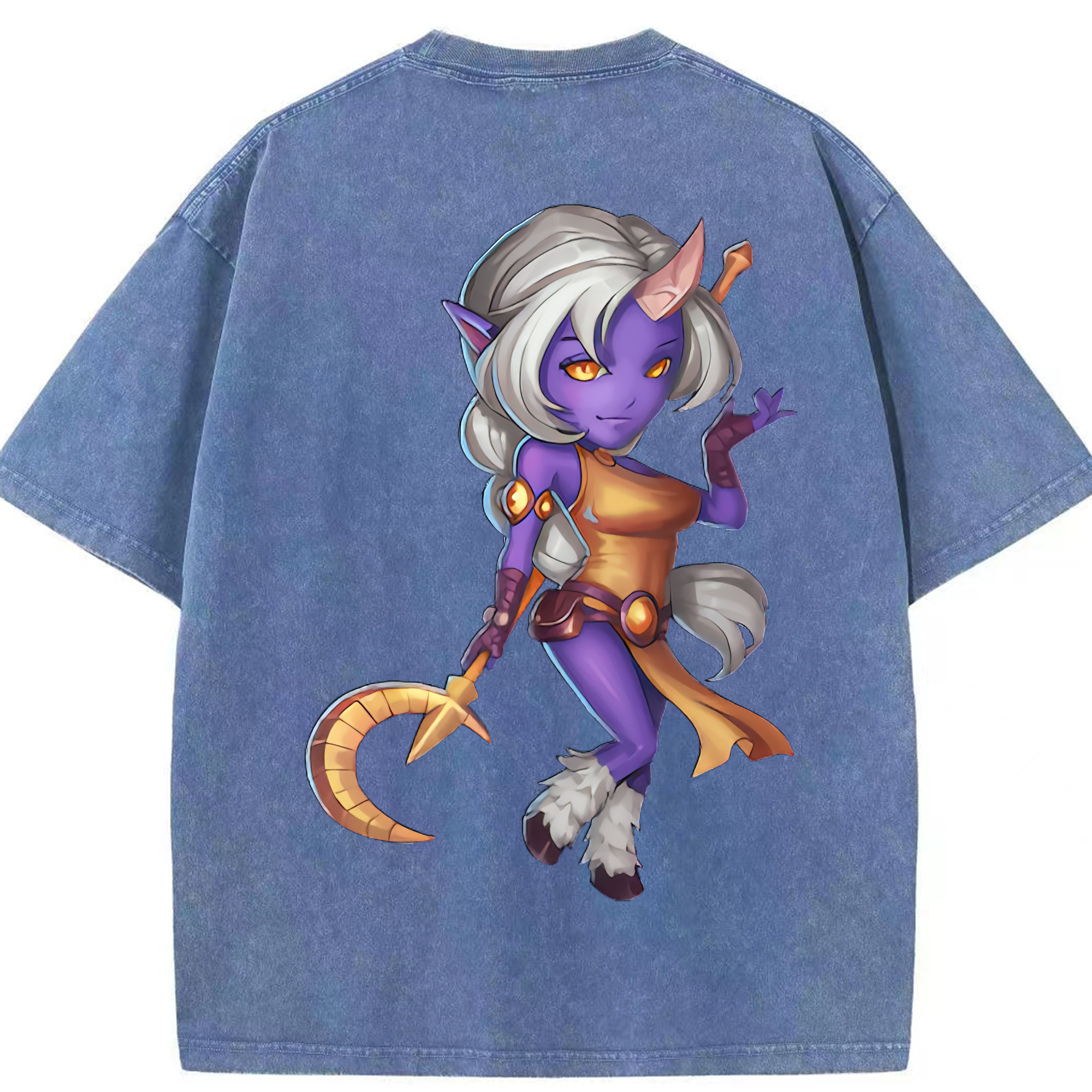 リーグ・オブ・レジェンド League of Legends LOL 綿100% ヴィンテージ風 半袖Tシャツ（背面プリント）