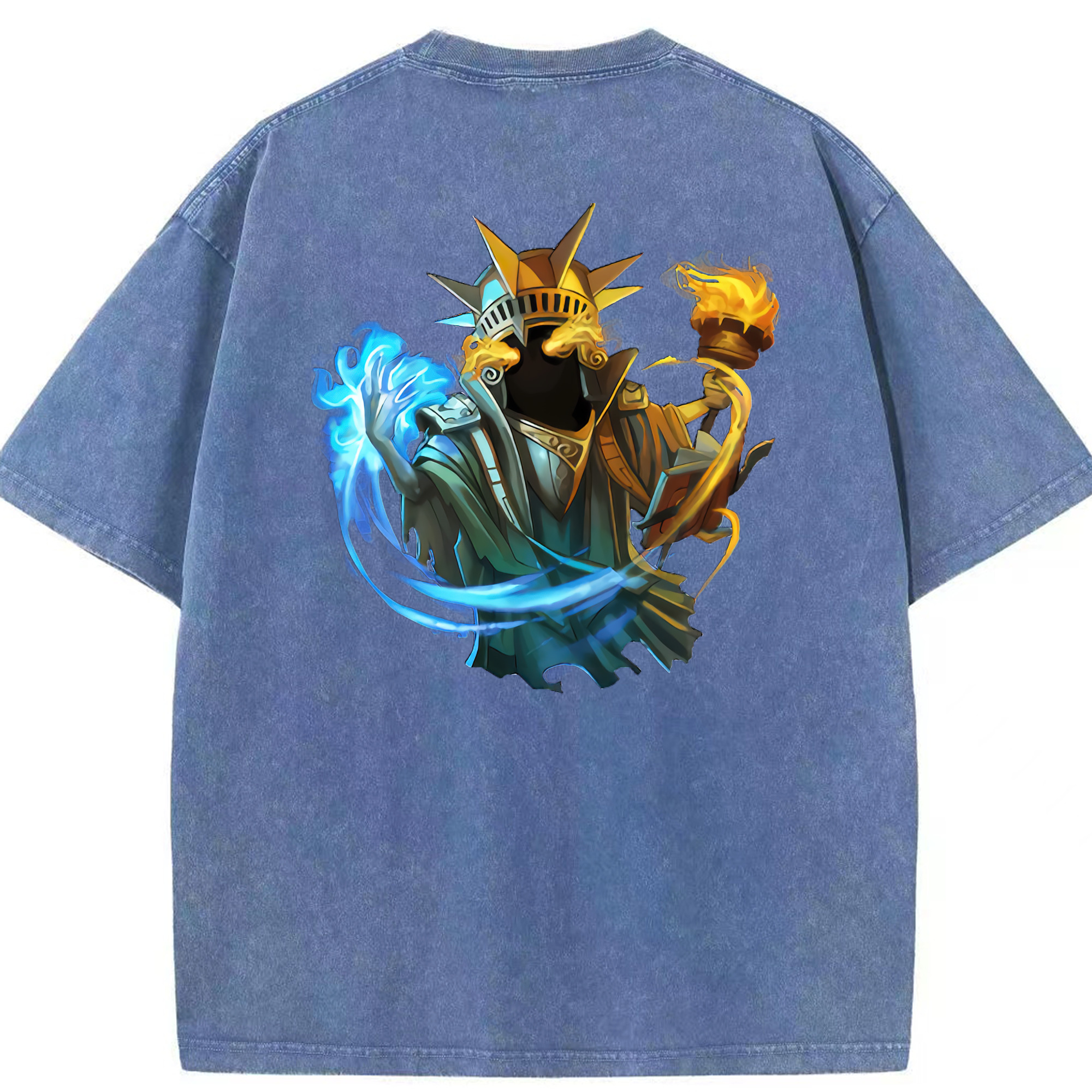 リーグ・オブ・レジェンド League of Legends LOL 綿100% ヴィンテージ風 半袖Tシャツ（背面プリント）