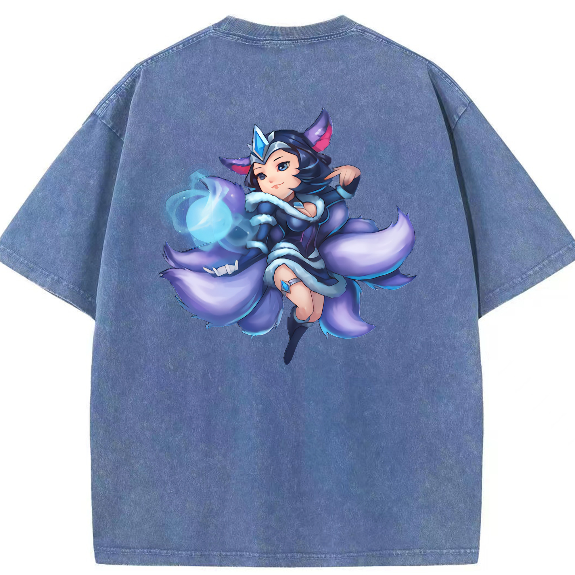 リーグ・オブ・レジェンド League of Legends LOL 綿100% ヴィンテージ風 半袖Tシャツ（背面プリント）