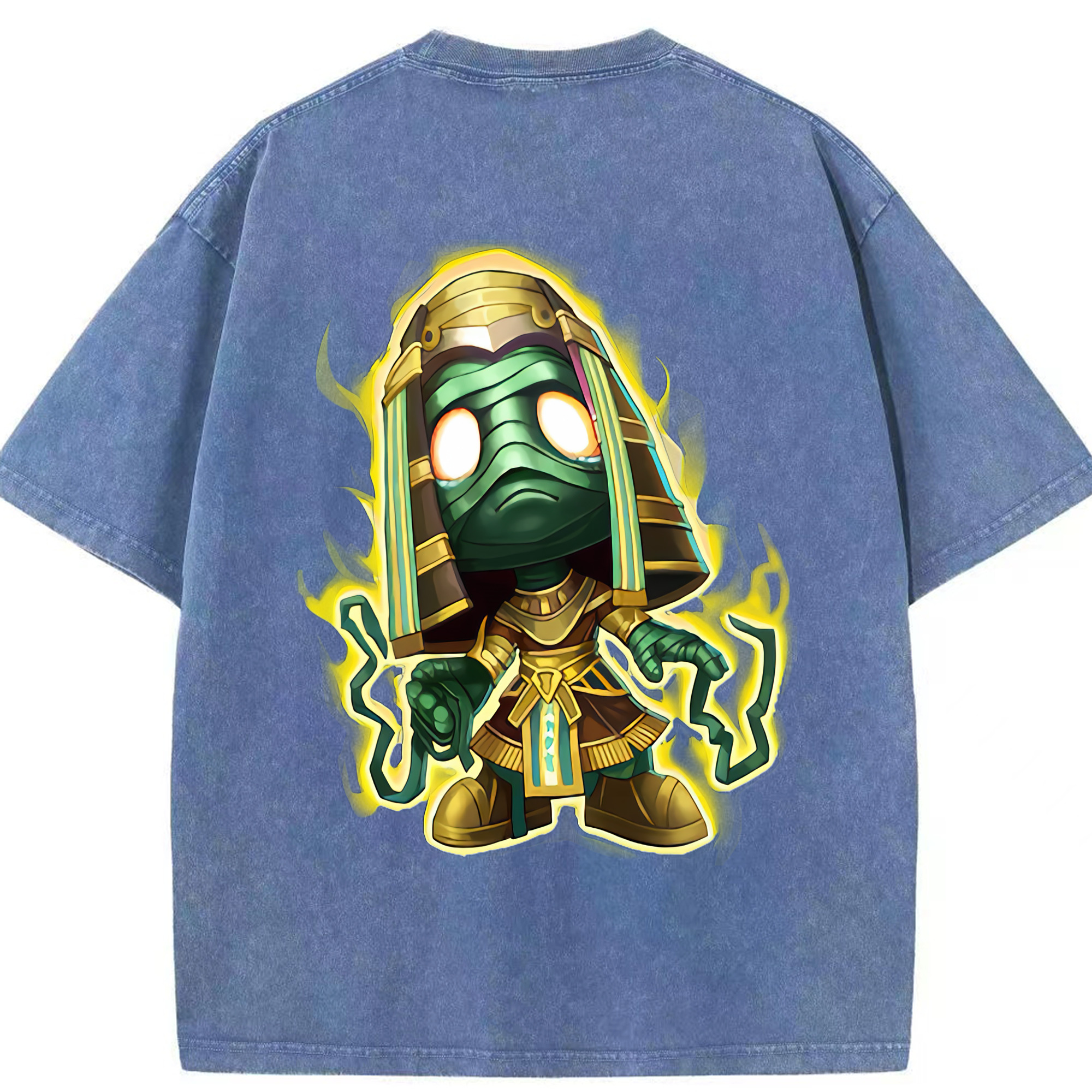 （画像用） リーグ・オブ・レジェンド League of Legends LOL 綿100% ヴィンテージ風 半袖Tシャツ（背面プリント）