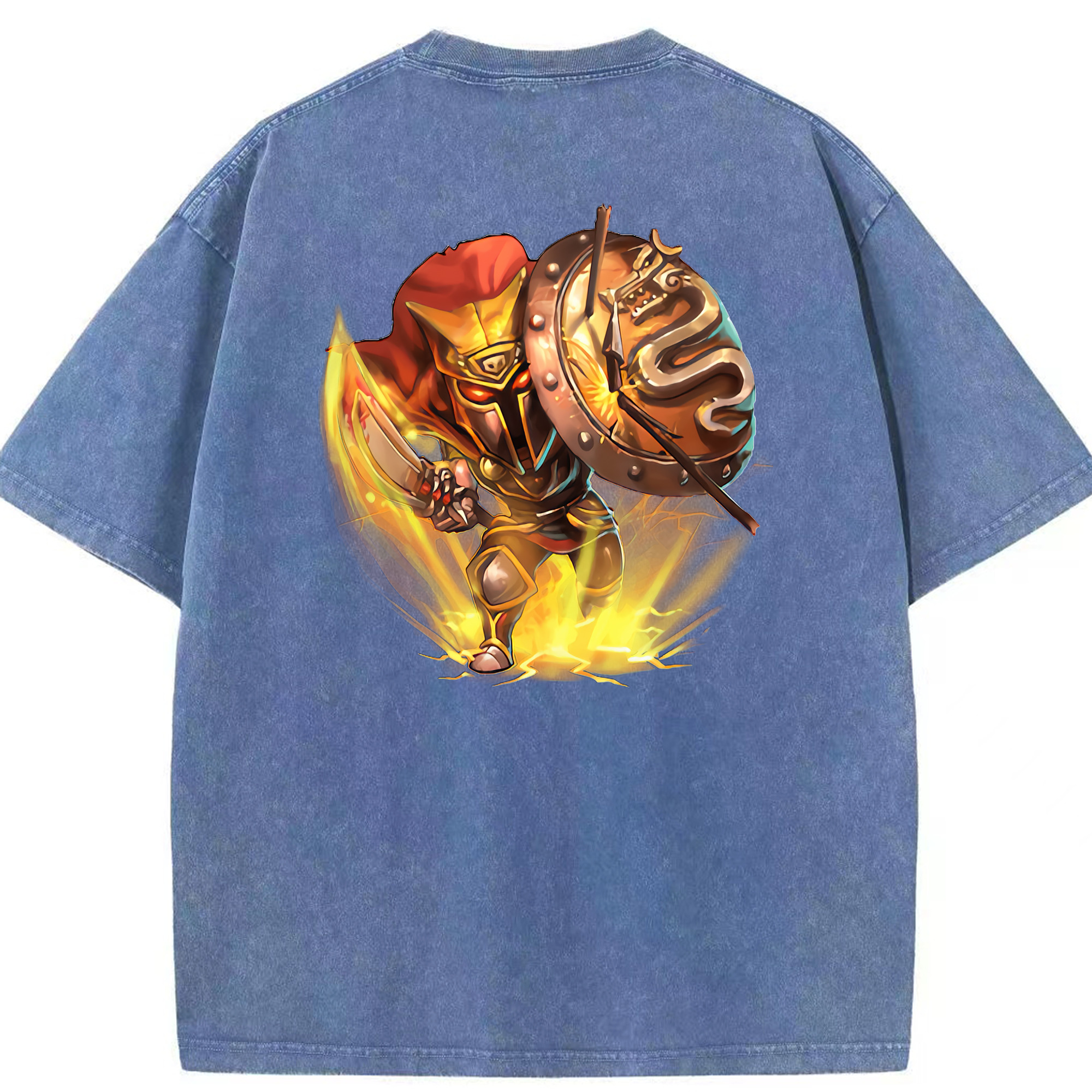 リーグ・オブ・レジェンド League of Legends LOL 綿100% ヴィンテージ風 半袖Tシャツ（背面プリント）