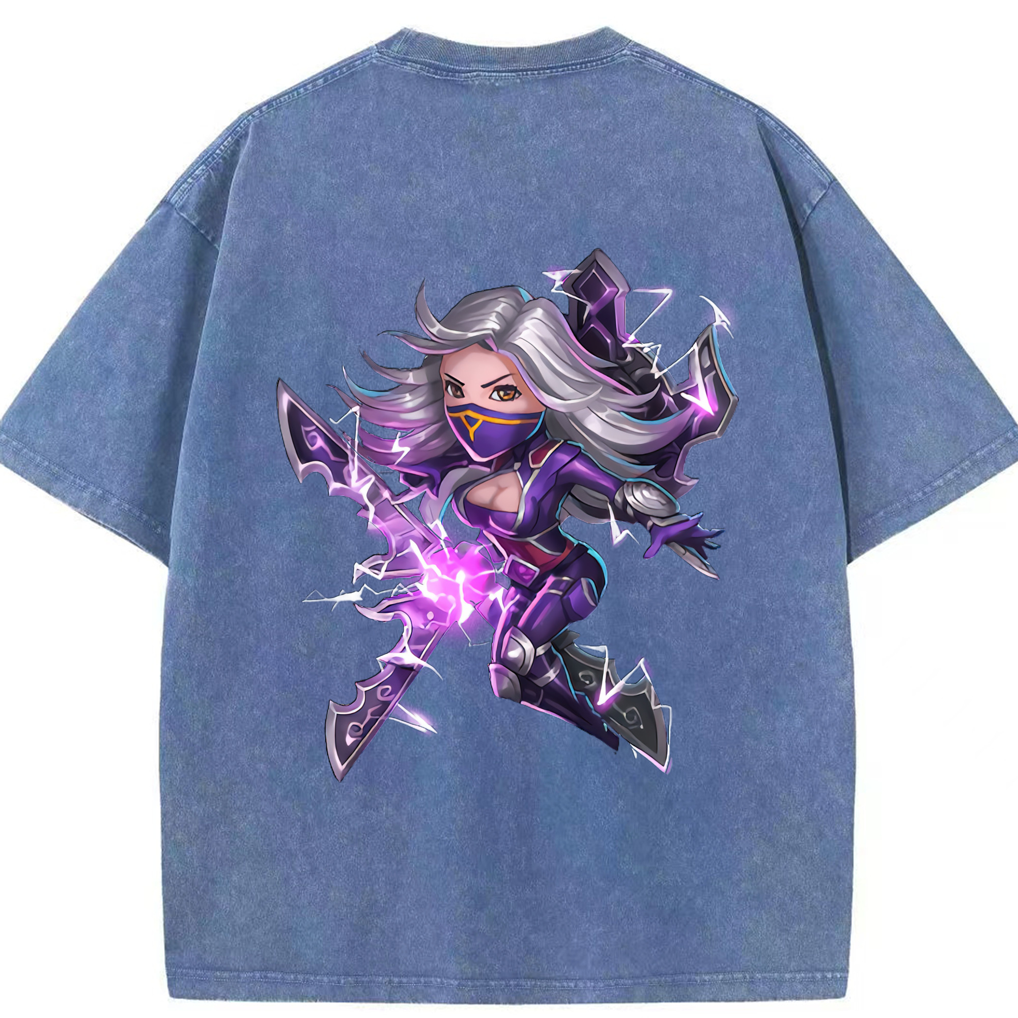 リーグ・オブ・レジェンド League of Legends LOL 綿100% ヴィンテージ風 半袖Tシャツ（背面プリント）