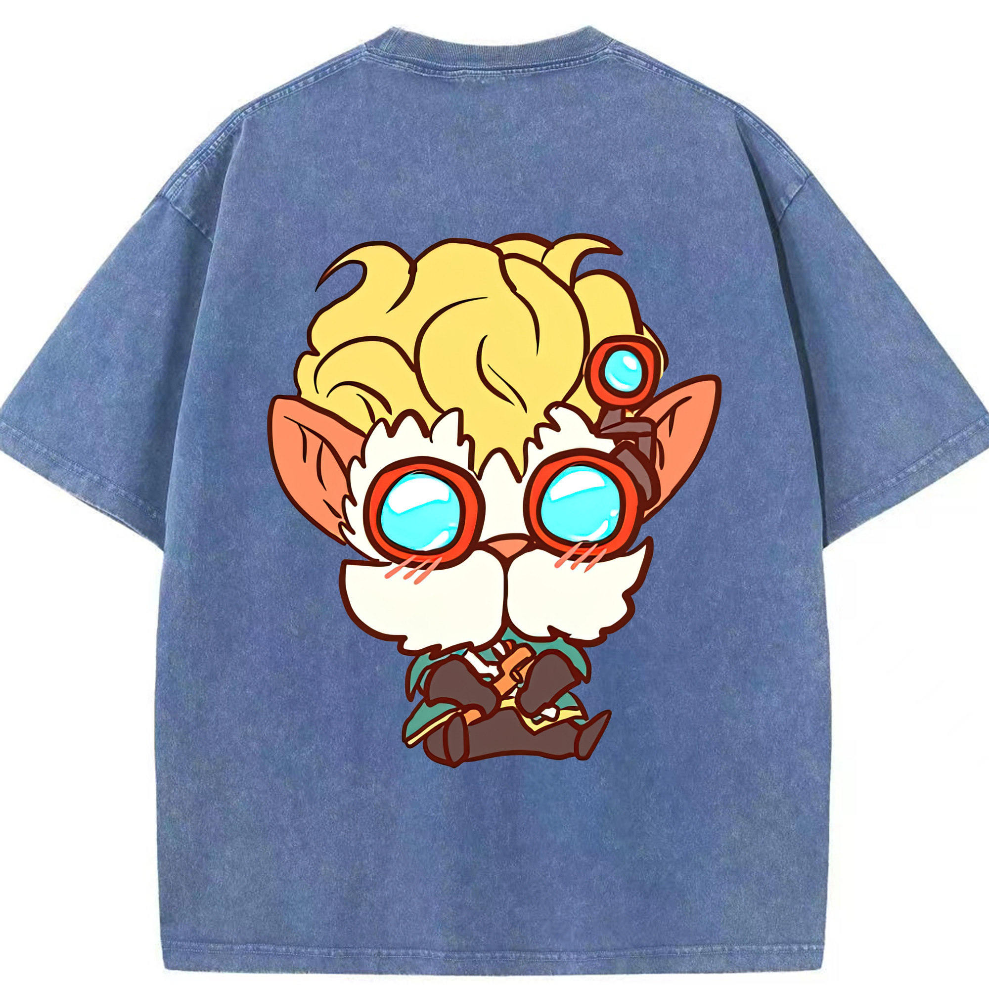 リーグ・オブ・レジェンド League of Legends LOL 綿100% ヴィンテージ風 半袖Tシャツ（背面プリント）