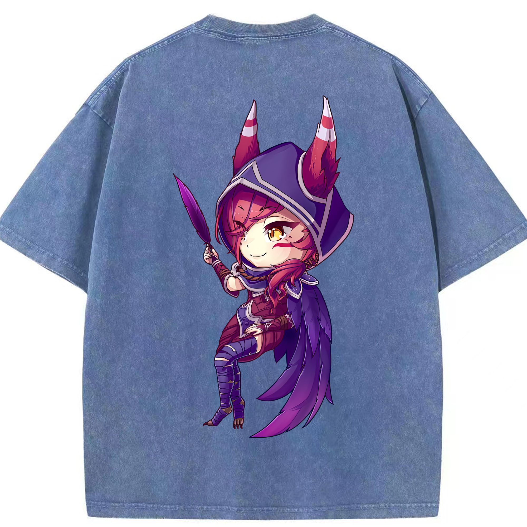 リーグ・オブ・レジェンド League of Legends LOL 綿100% ヴィンテージ風 半袖Tシャツ（背面プリント）