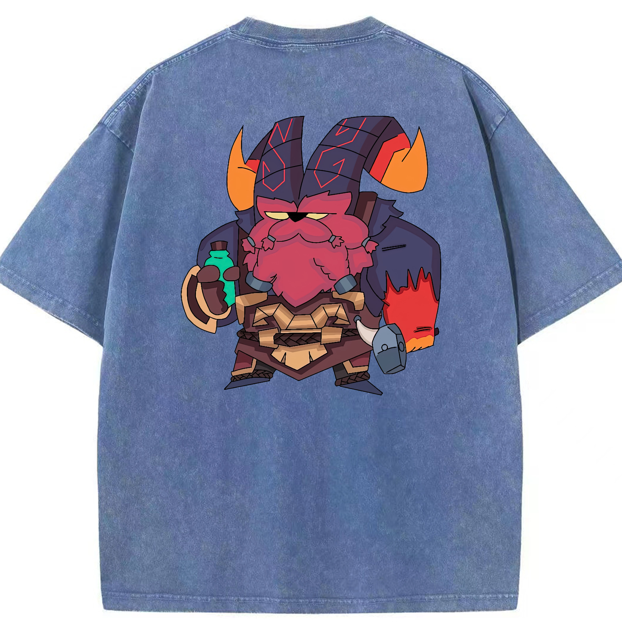 リーグ・オブ・レジェンド League of Legends LOL 綿100% ヴィンテージ風 半袖Tシャツ（背面プリント）
