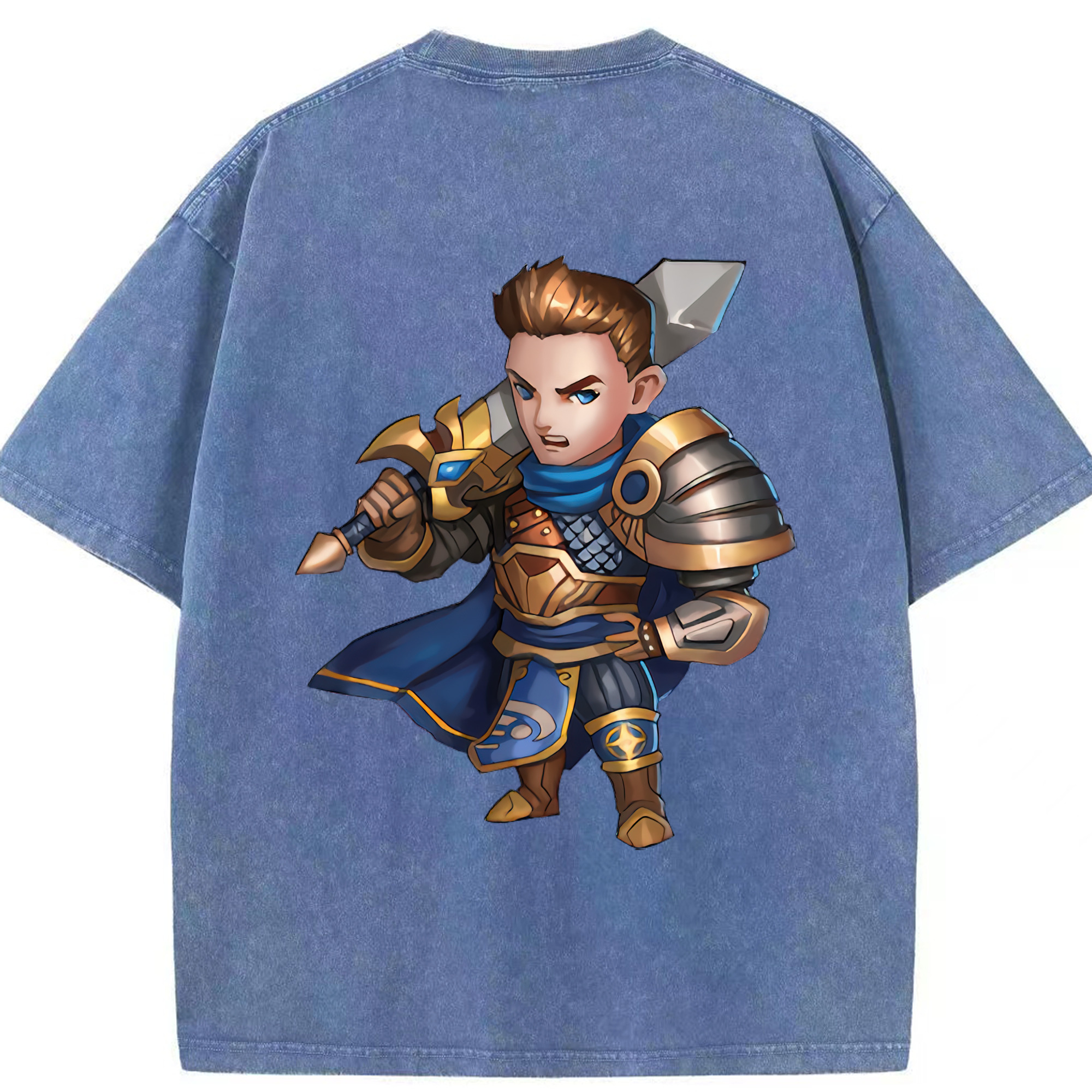 リーグ・オブ・レジェンド League of Legends LOL 綿100% ヴィンテージ風 半袖Tシャツ（背面プリント）