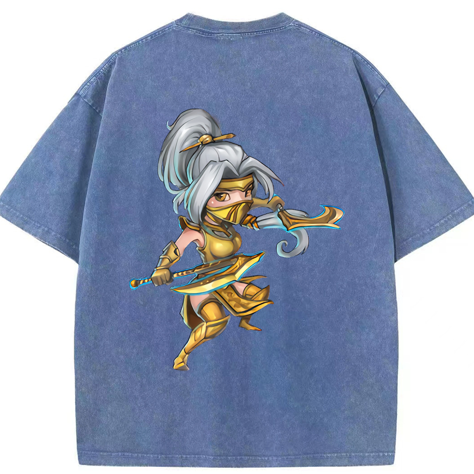 リーグ・オブ・レジェンド League of Legends LOL 綿100% ヴィンテージ風 半袖Tシャツ（背面プリント）