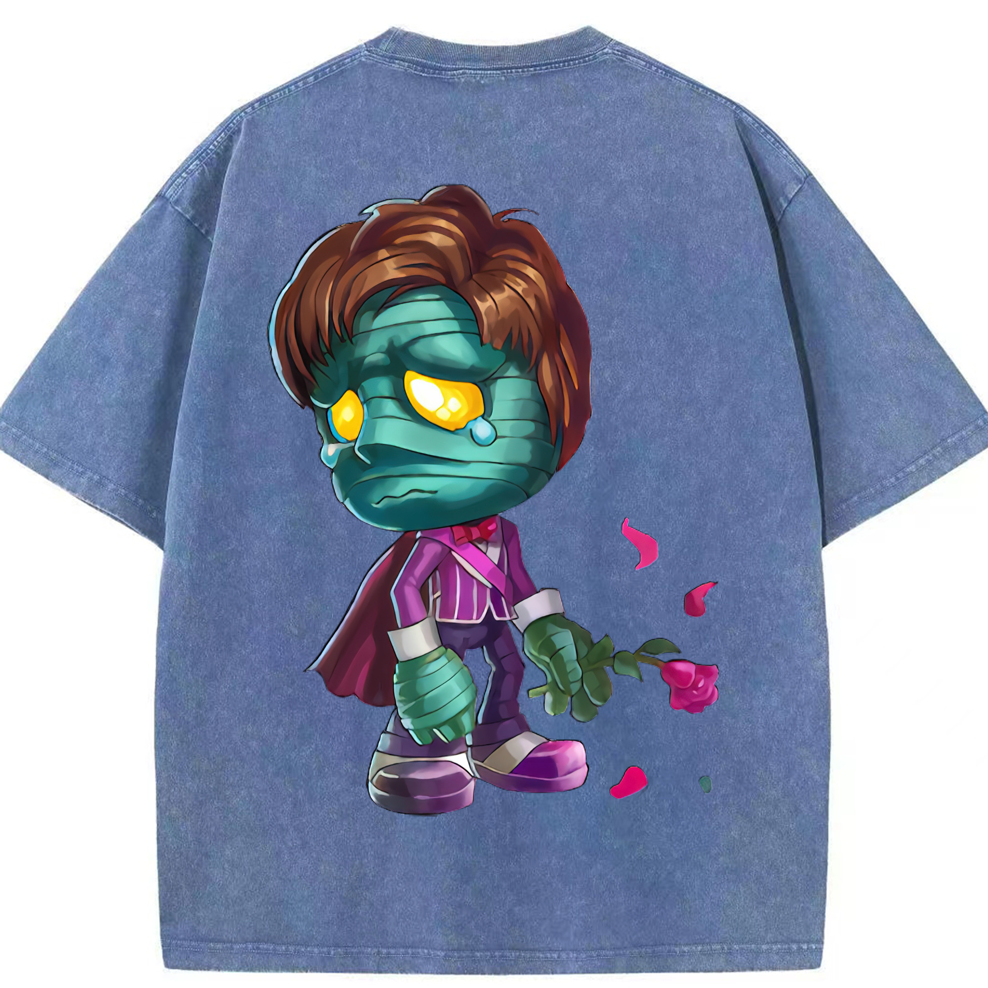 リーグ・オブ・レジェンド League of Legends LOL 綿100% ヴィンテージ風 半袖Tシャツ（背面プリント）