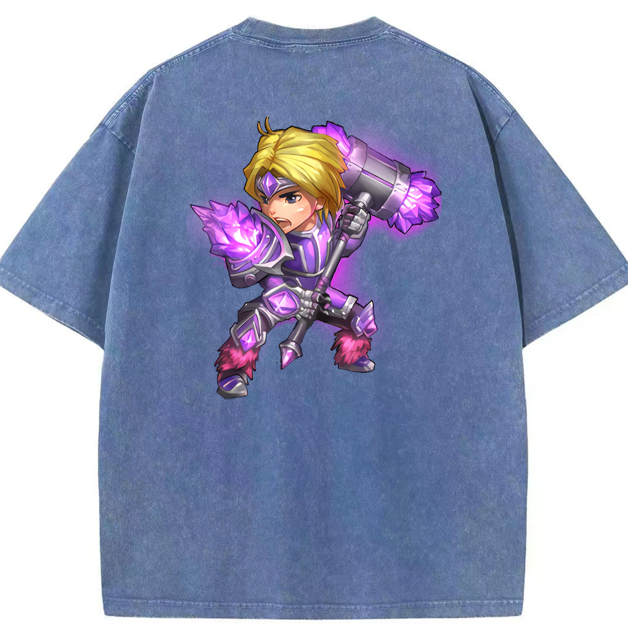 リーグ・オブ・レジェンド League of Legends LOL 綿100% ヴィンテージ風 半袖Tシャツ（背面プリント）