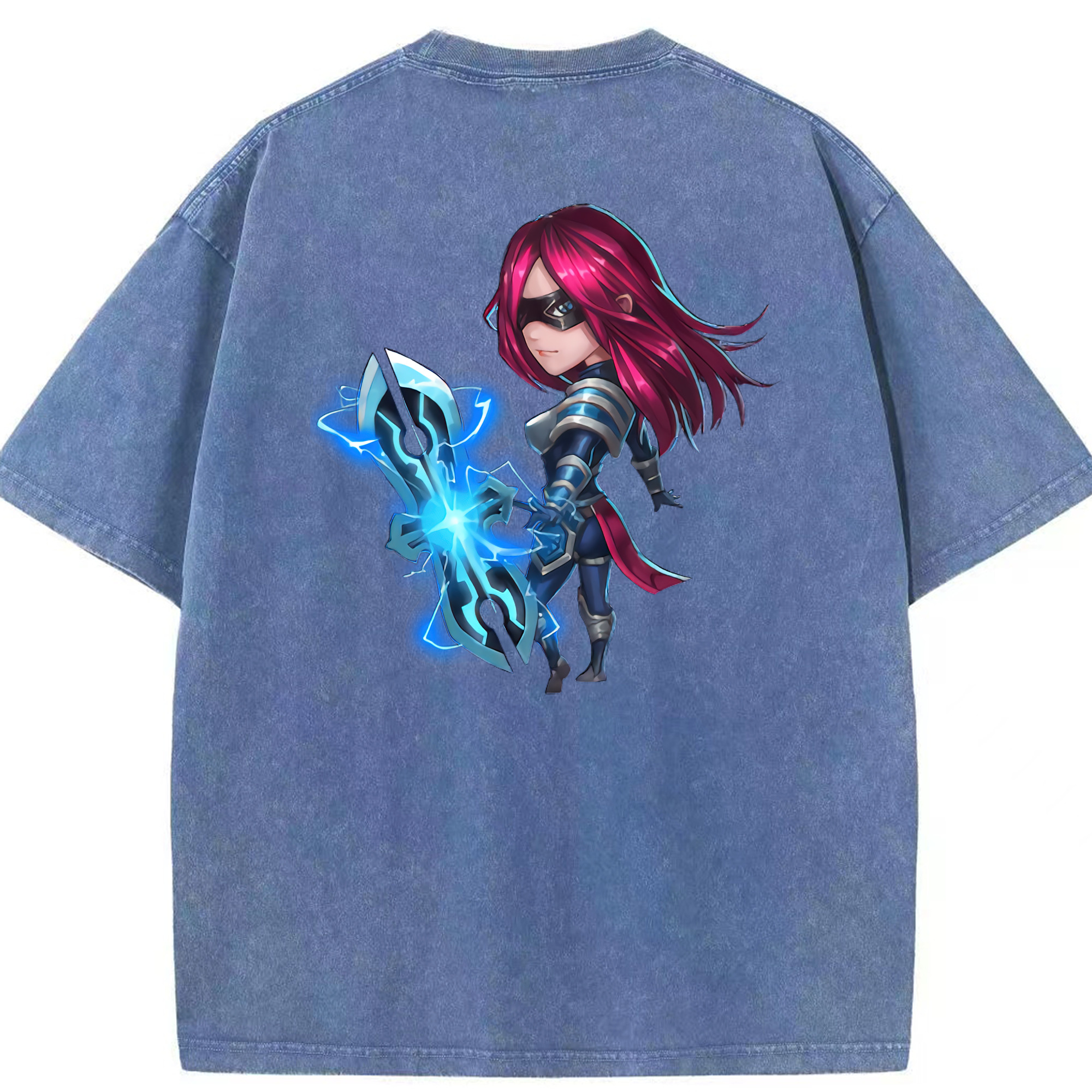 リーグ・オブ・レジェンド League of Legends LOL 綿100% ヴィンテージ風 半袖Tシャツ（背面プリント）