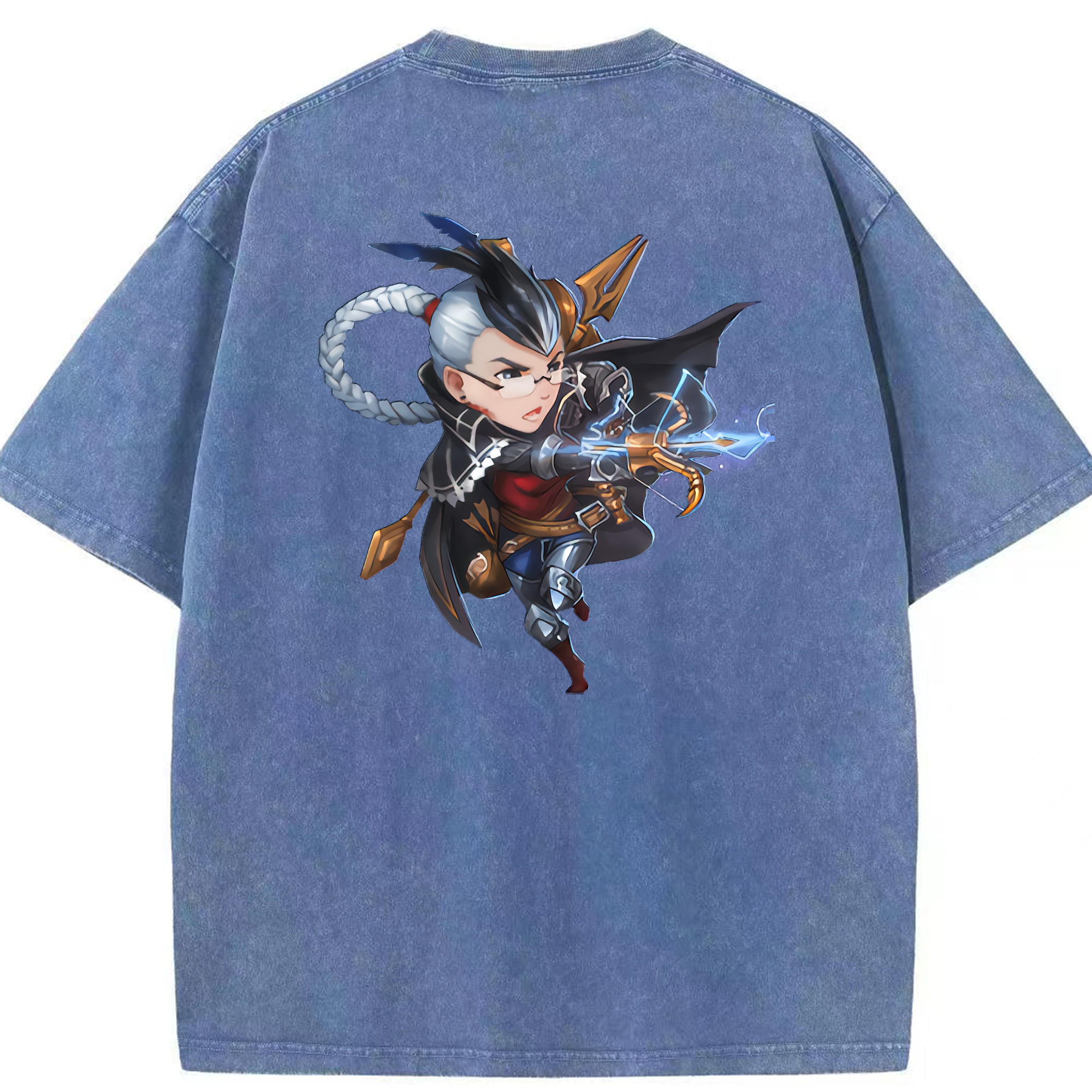 リーグ・オブ・レジェンド League of Legends LOL 綿100% ヴィンテージ風 半袖Tシャツ（背面プリント）