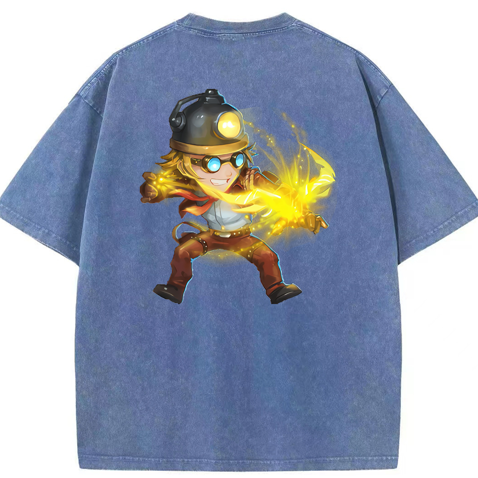 リーグ・オブ・レジェンド League of Legends LOL 綿100% ヴィンテージ風 半袖Tシャツ（背面プリント）