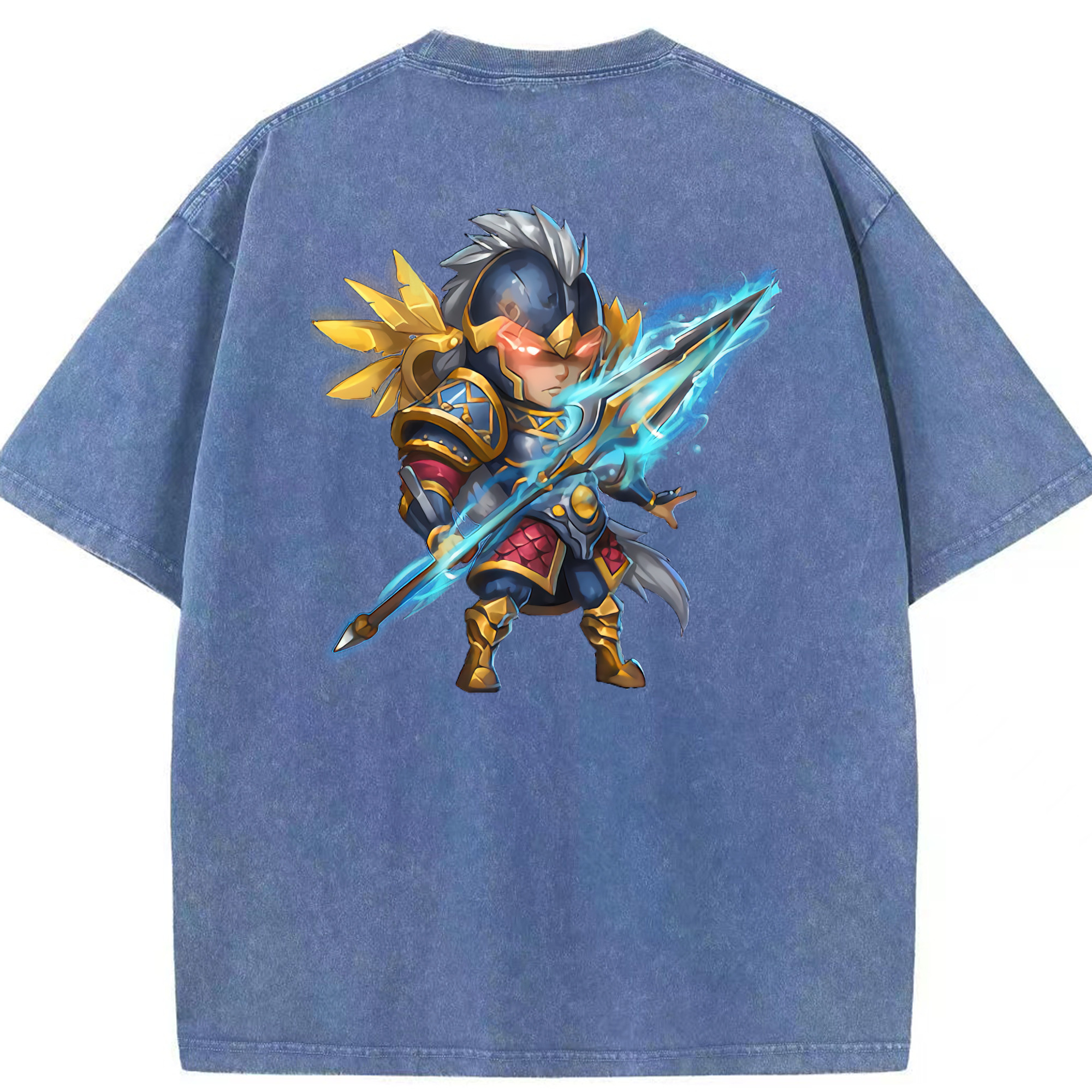 リーグ・オブ・レジェンド League of Legends LOL 綿100% ヴィンテージ風 半袖Tシャツ（背面プリント）