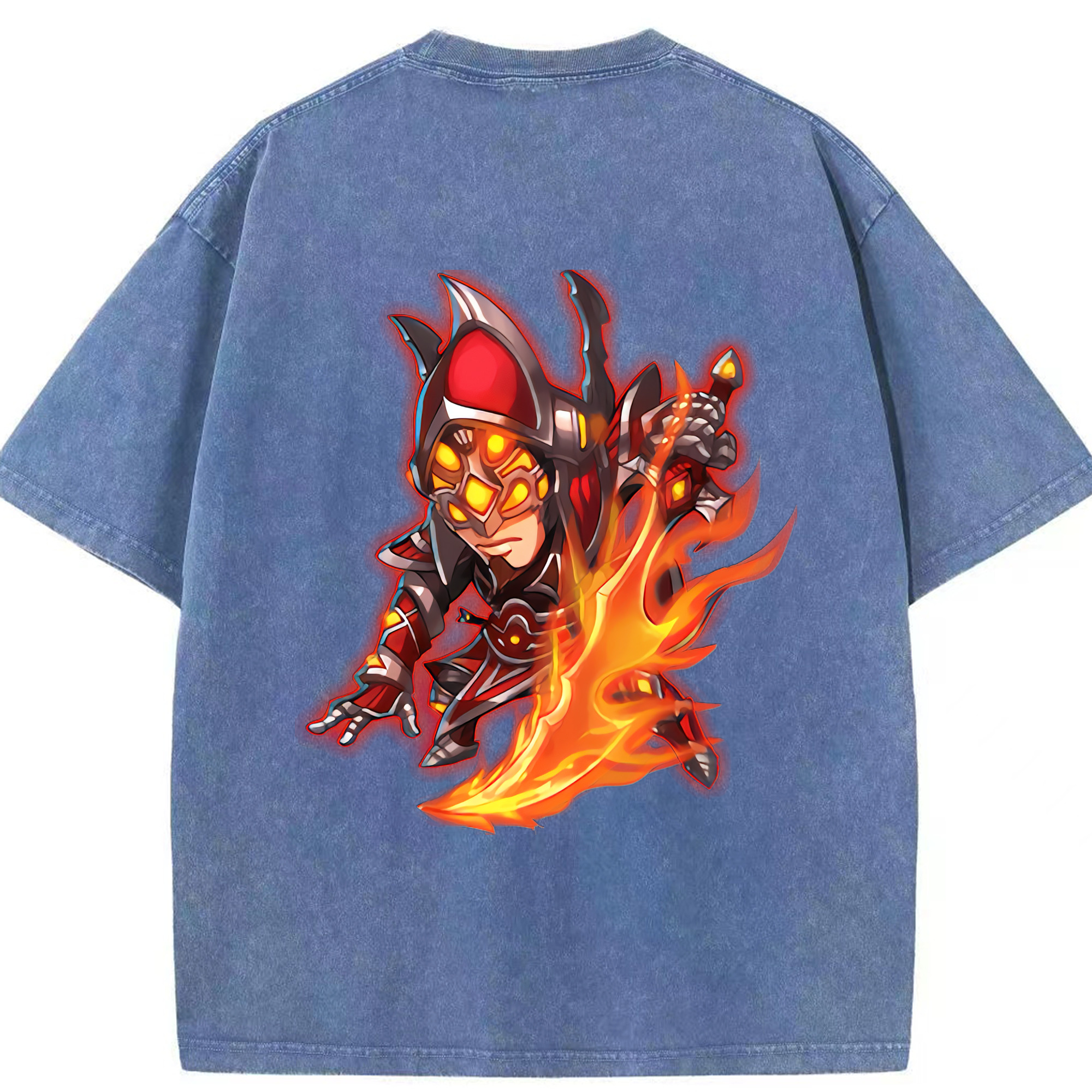 リーグ・オブ・レジェンド League of Legends LOL 綿100% ヴィンテージ風 半袖Tシャツ（背面プリント）