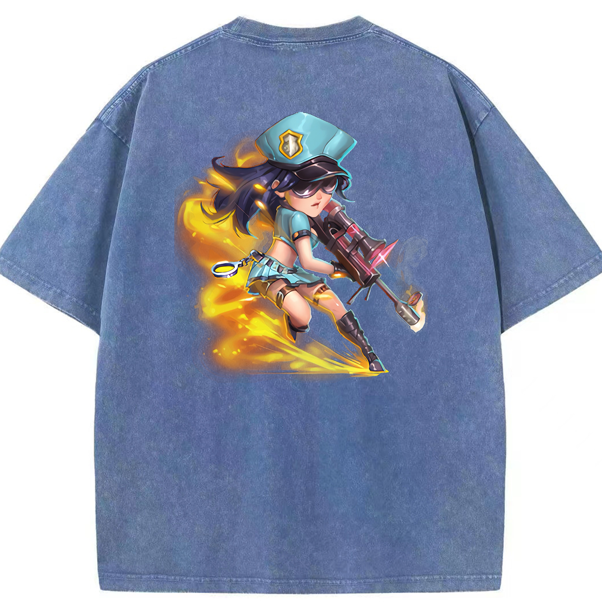 リーグ・オブ・レジェンド League of Legends LOL 綿100% ヴィンテージ風 半袖Tシャツ（背面プリント）