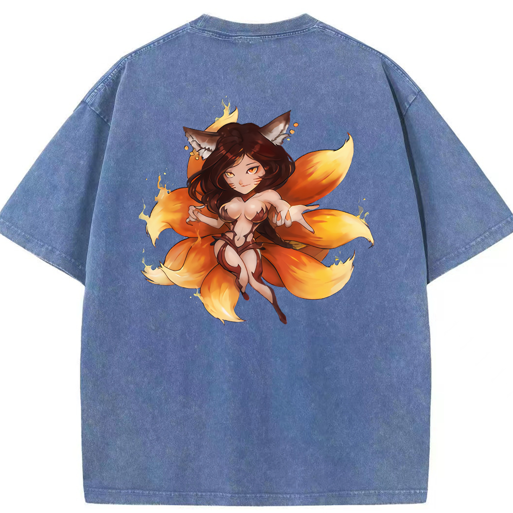 リーグ・オブ・レジェンド League of Legends LOL 綿100% ヴィンテージ風 半袖Tシャツ（背面プリント）