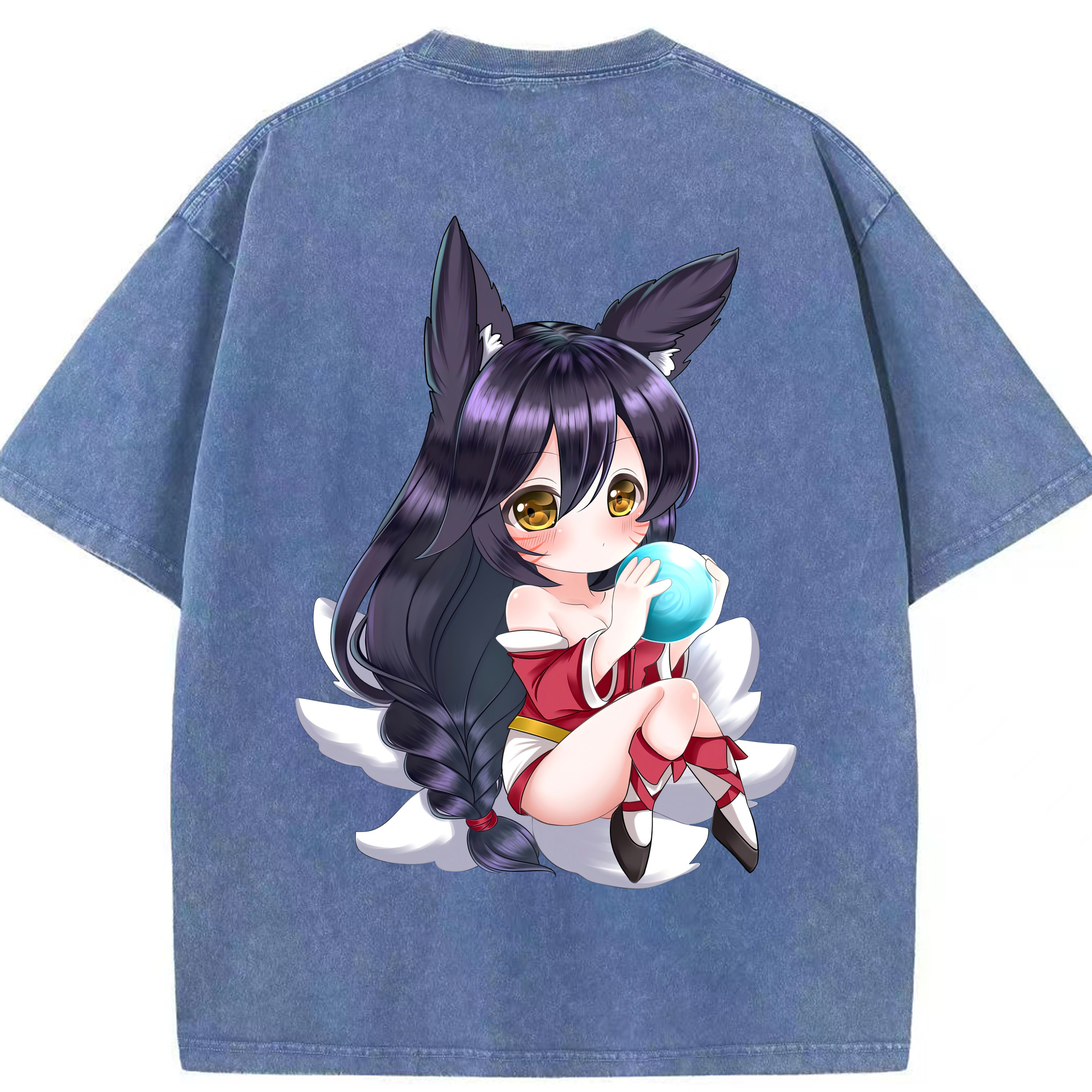 リーグ・オブ・レジェンド League of Legends LOL 綿100% ヴィンテージ風 半袖Tシャツ（背面プリント）