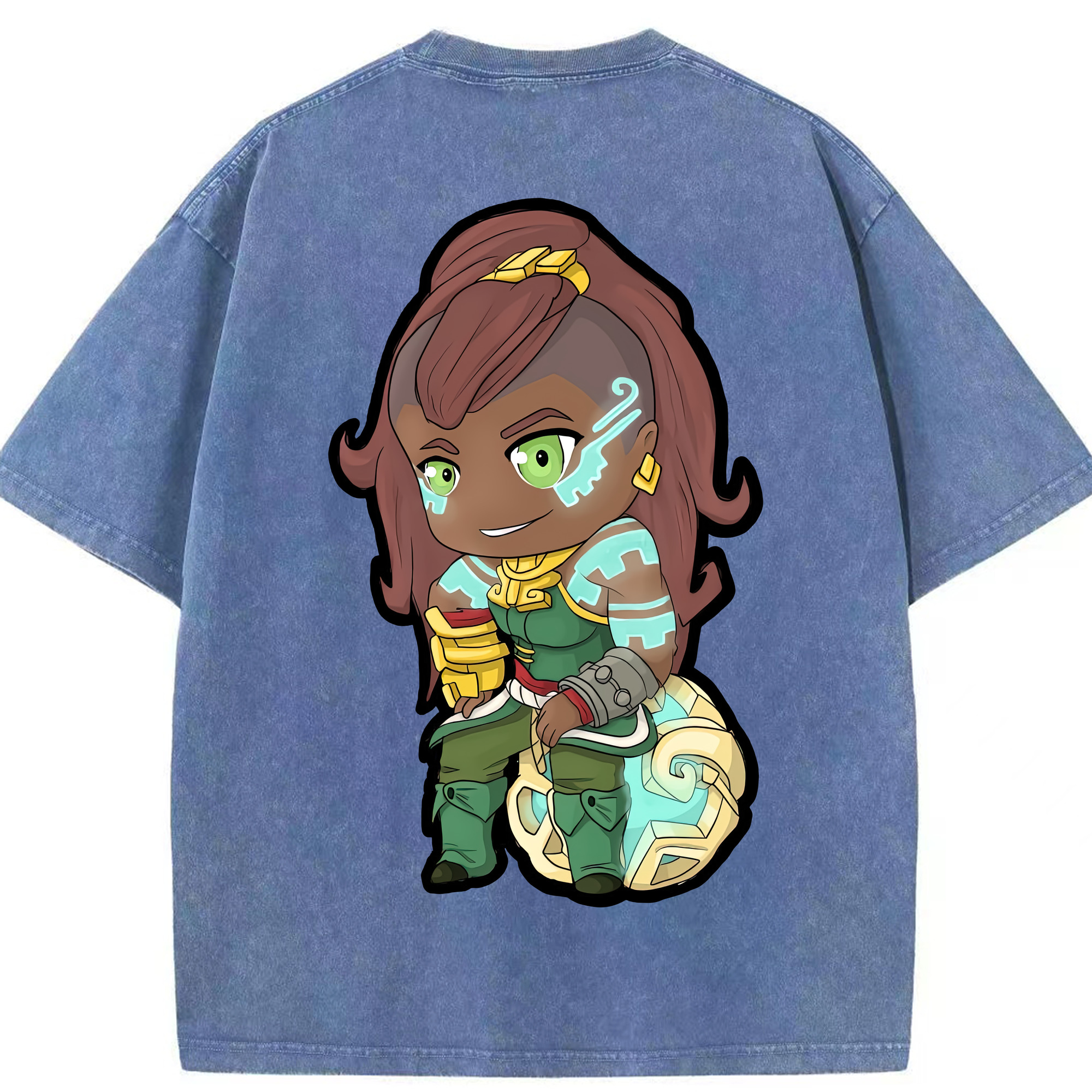 リーグ・オブ・レジェンド League of Legends LOL 綿100% ヴィンテージ風 半袖Tシャツ（背面プリント）