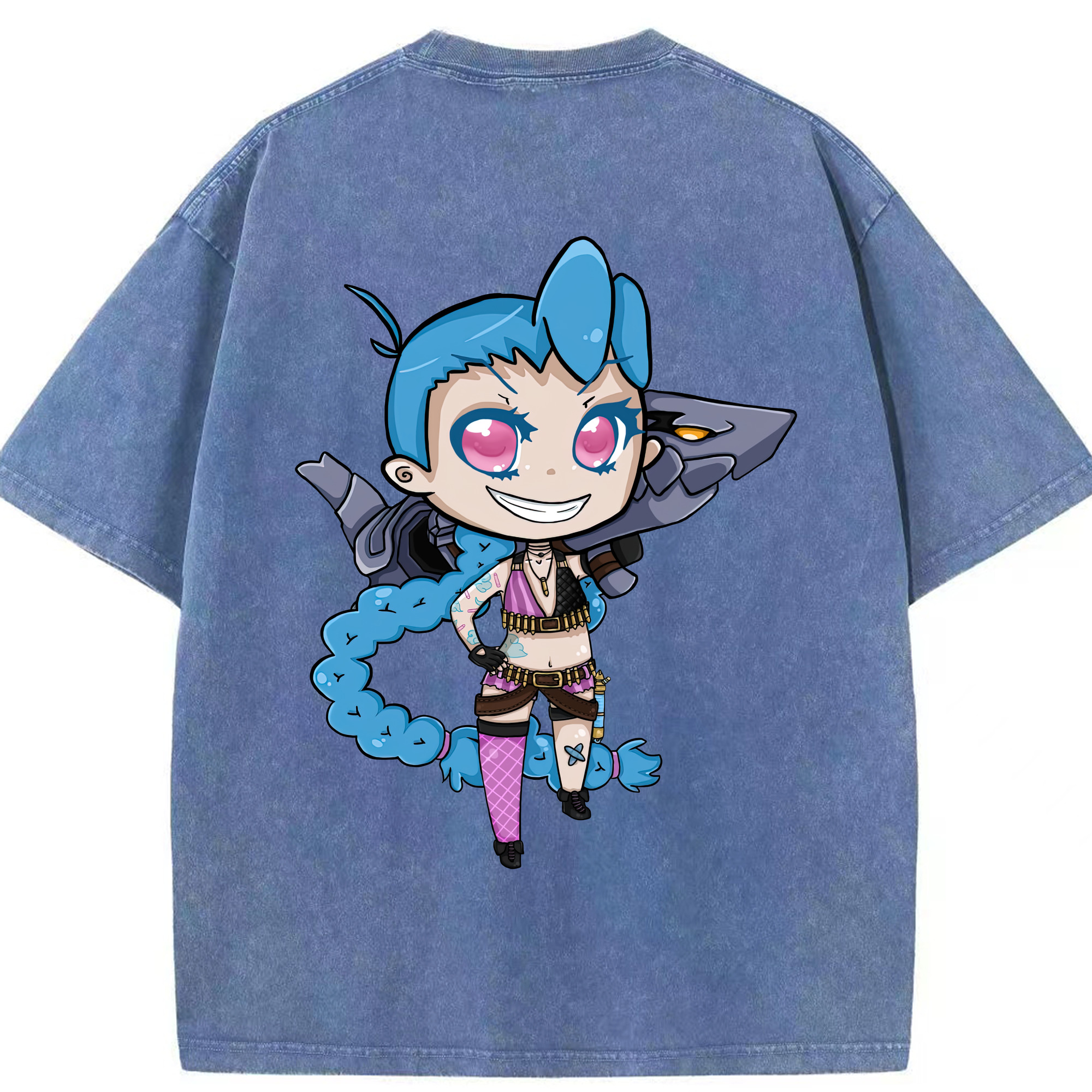 リーグ・オブ・レジェンド League of Legends LOL 綿100% ヴィンテージ風 半袖Tシャツ（背面プリント）