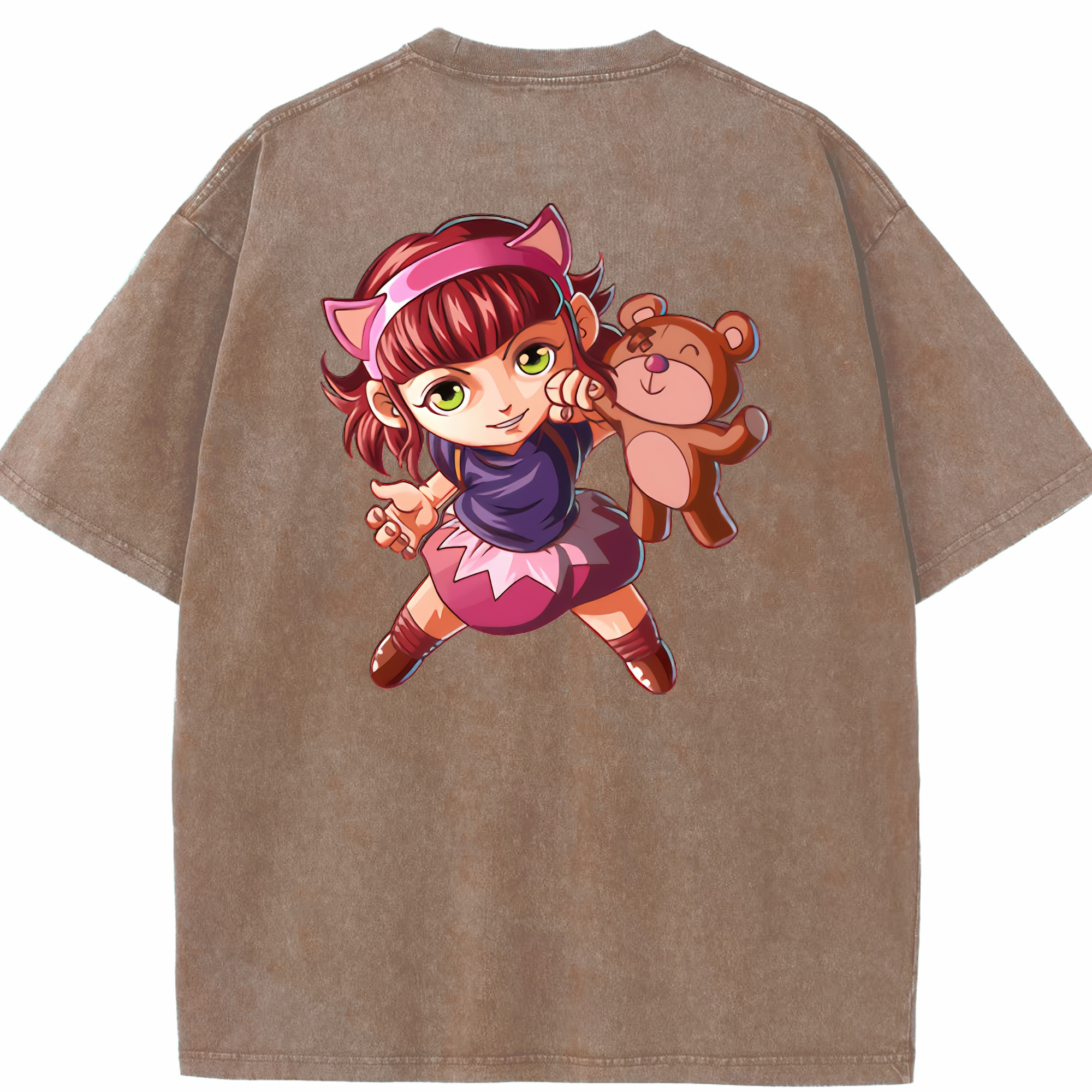 リーグ・オブ・レジェンド League of Legends LOL 綿100% ヴィンテージ風 半袖Tシャツ（背面プリント）